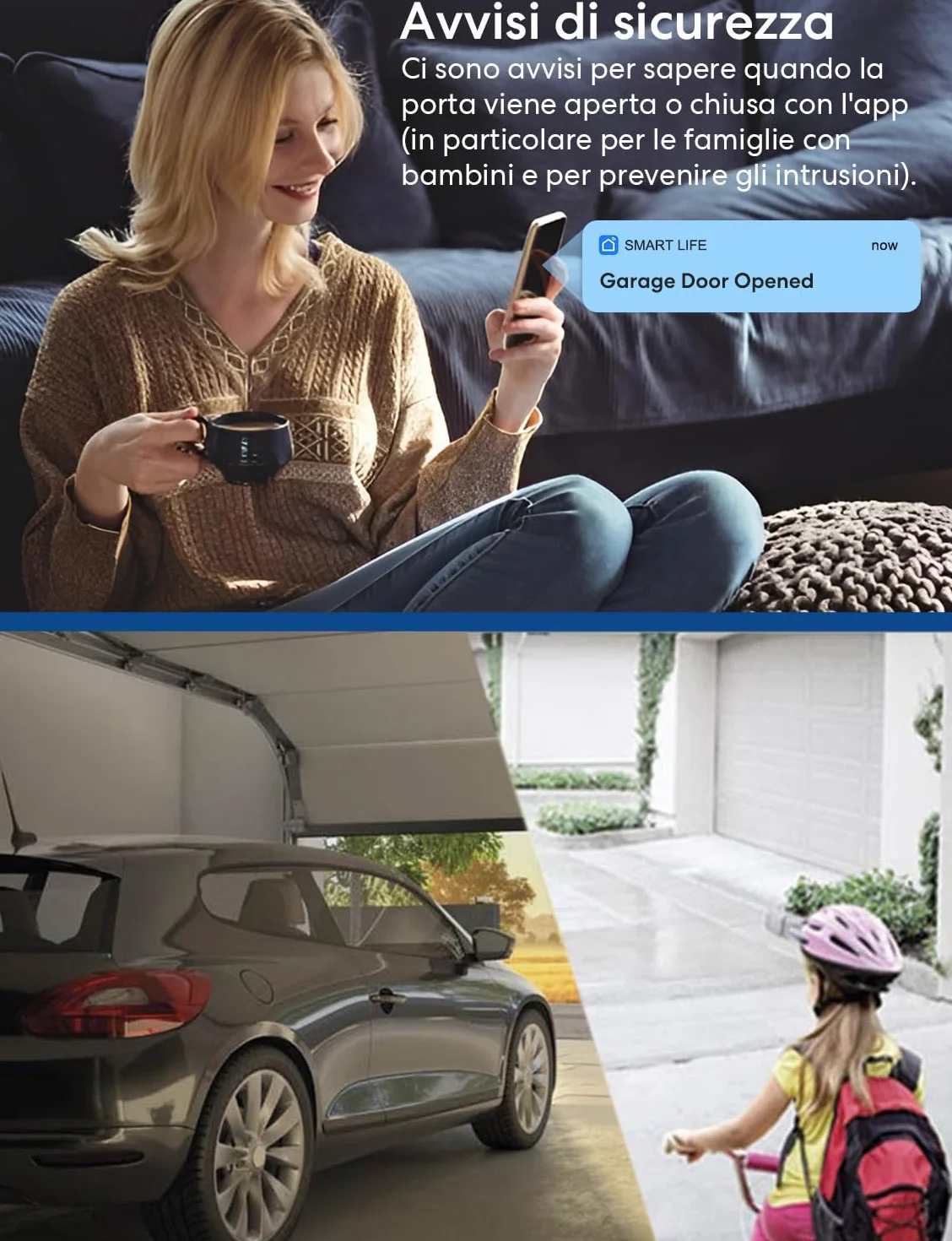 LoraTap Apriporta WiFi Garage Door Opener, Smart Interruttore, Controllo App Smart Life, Alexa