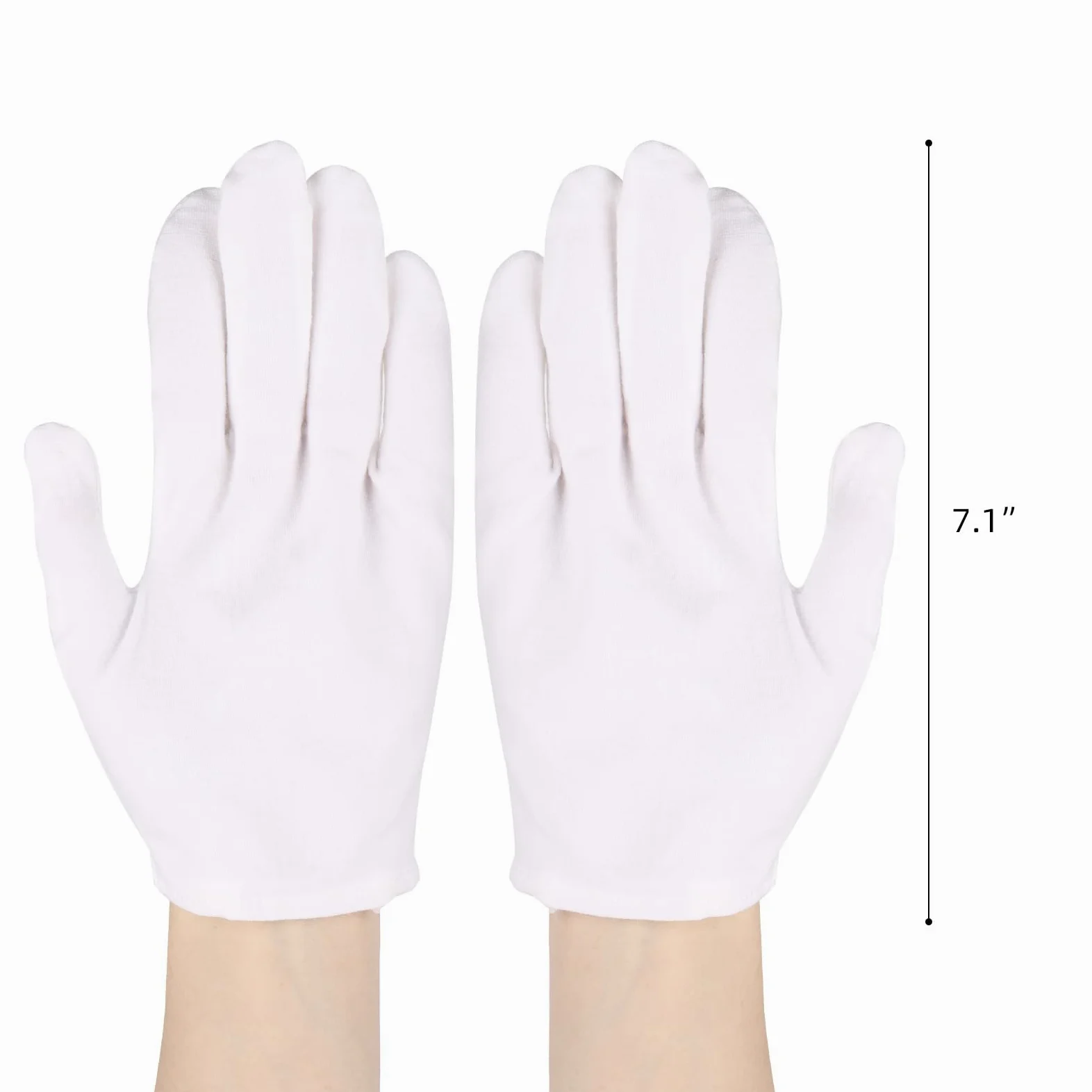 60 paia di guanti in cotone bianco per mani asciutte, guanti idratanti per spa per donne e uomini guanti traspiranti