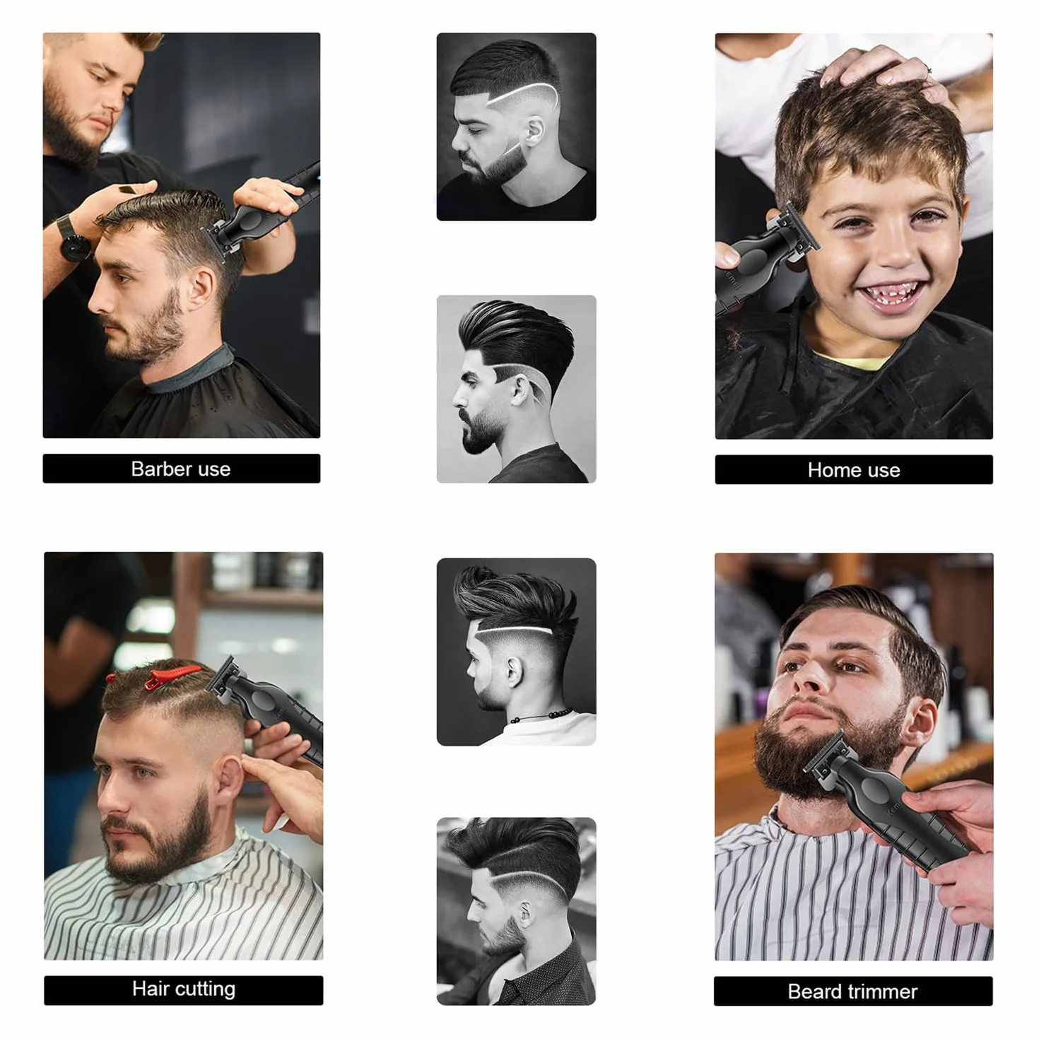 KEMEI 2299 Trimmer, Tagliacapelli Uomo Professionale, Macchinetta per Capelli Senza Fili, Regolabarba Regola Barba Elettrico Trimmer Capelli con 3 Pettini Guida