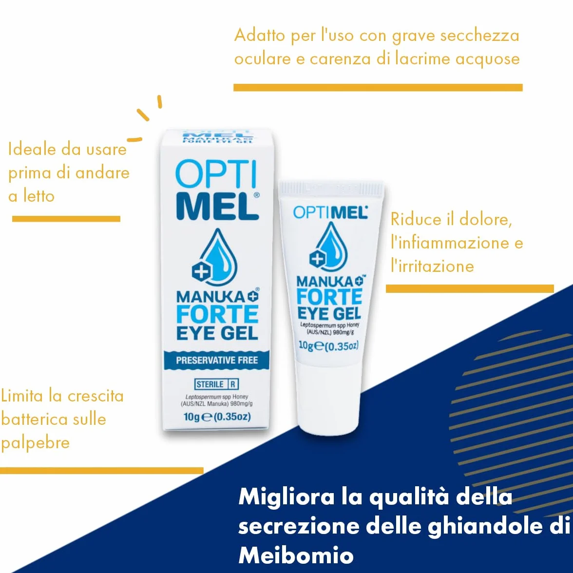 Optimel, Gel per occhi Forte Eye al miele di Manuka, 10ml