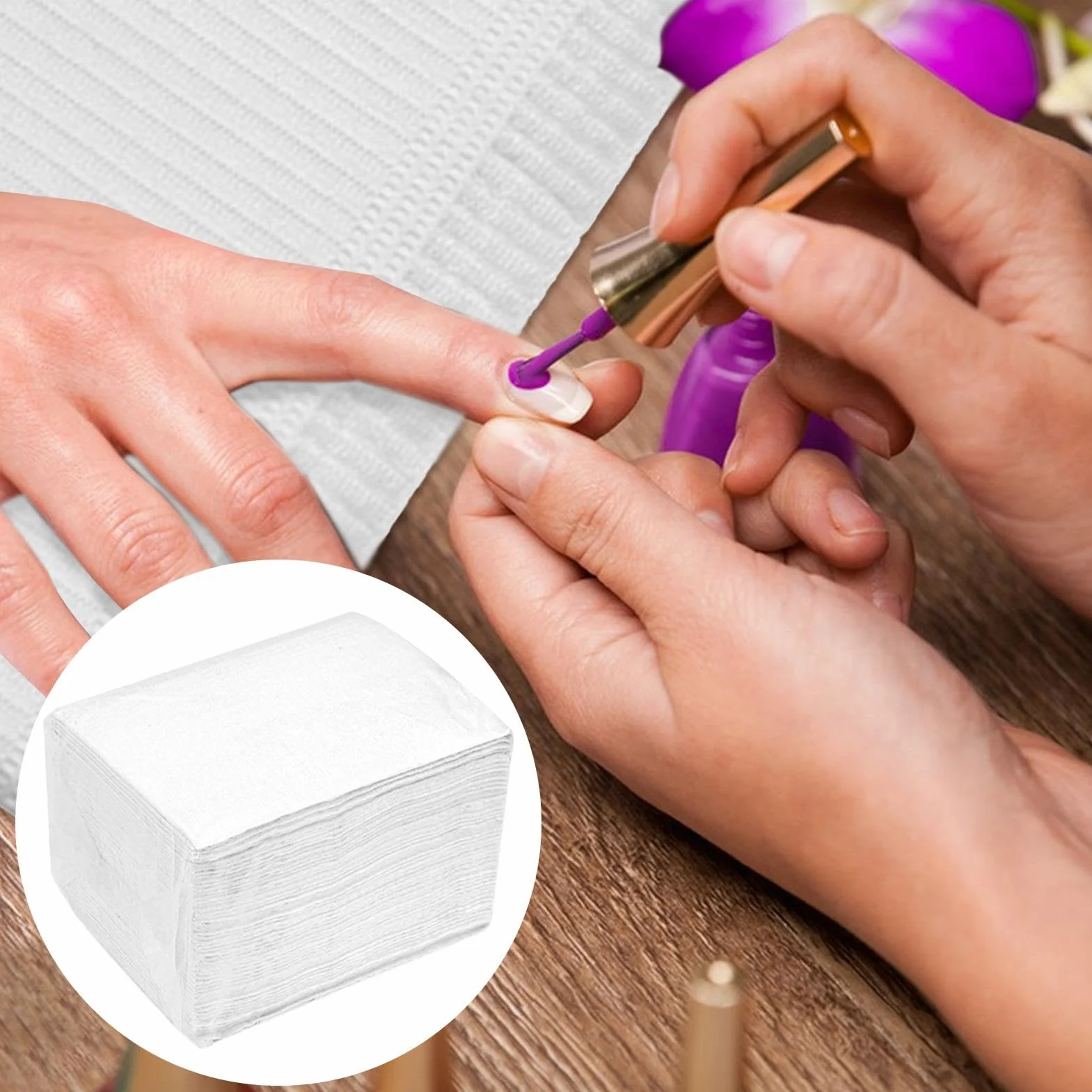 50 Pezzi Tappetino Per Unghie Tovaglia Tatuaggio Monouso Tovaglioli di Carta, Copertura Del Tavolo Per Unghie Tamponi Per Tavolo Manicure Con Disegno A 3 Strati Per Salone Di Manicure E Tatuaggio