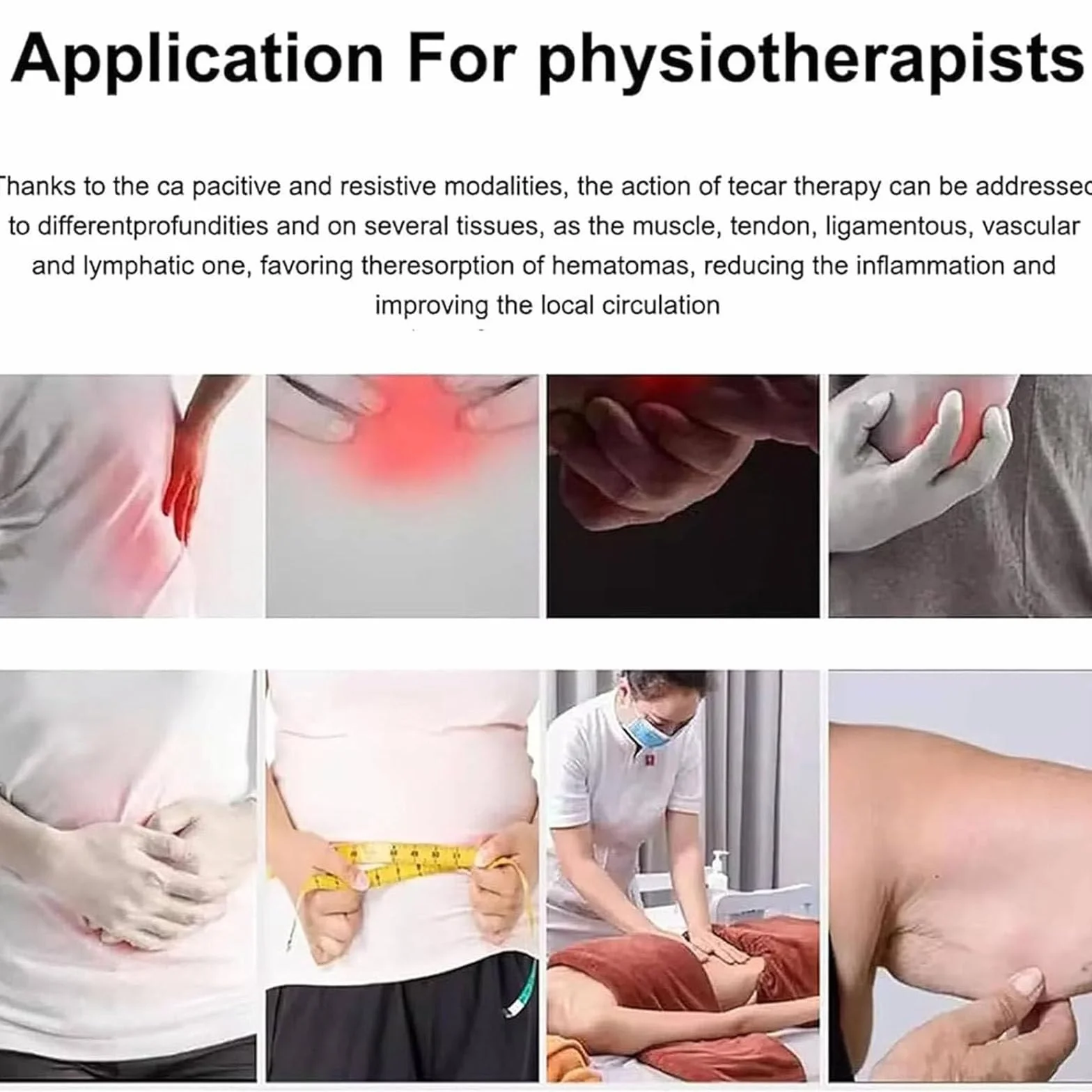 PixCy Apparecchio Terapia Fisica Tecar,3 in 1 Cet/Ret/RF,Apparecchio Rimozione Grasso Corporeo,Dimagrante Corpo Diatermia Macchina,per Alleviare Dolore Muscolare,Ridurre Cellulite in profondità