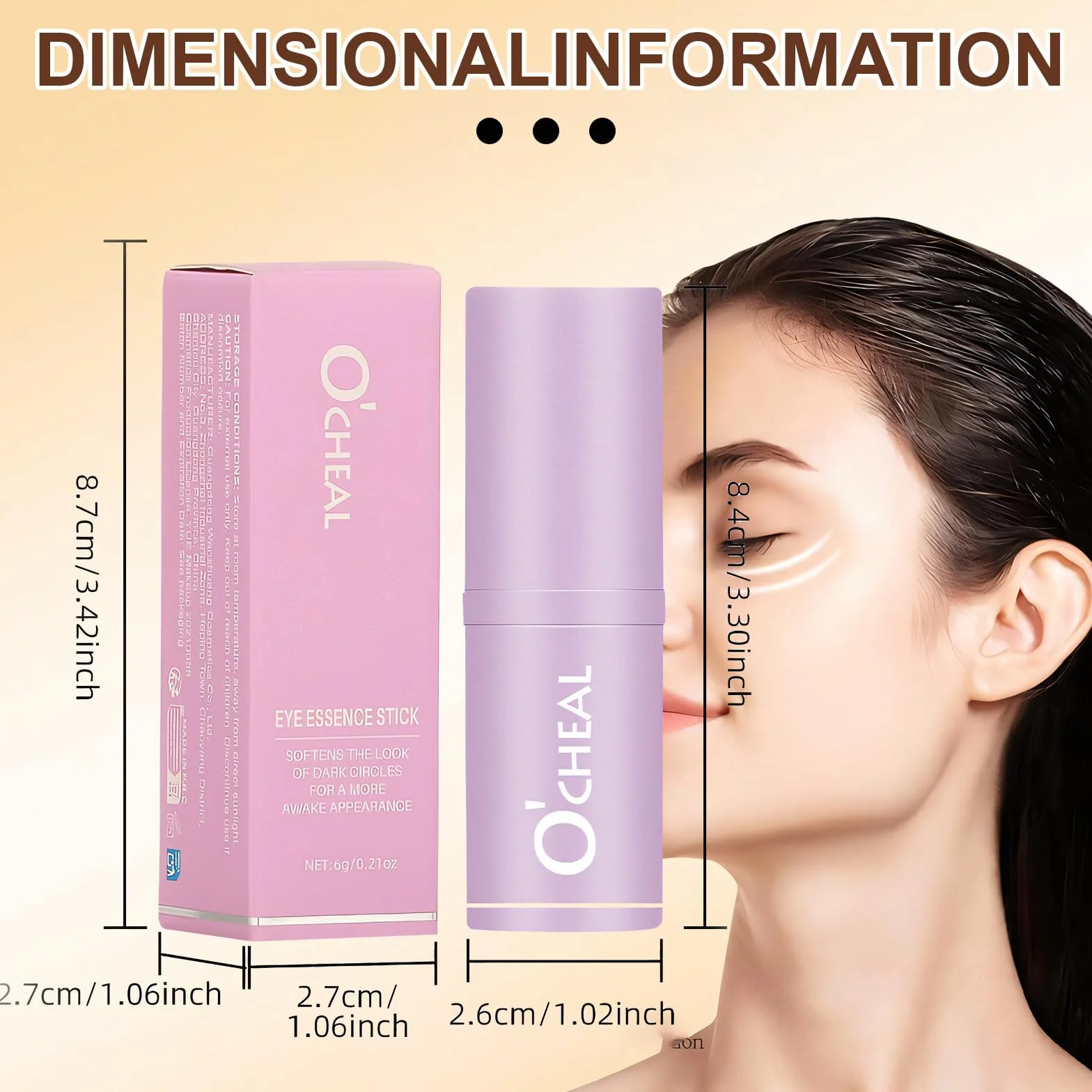 Multi Balsamo Viso e Occhi, Stick Idratante Anti-Rughe con Oli Naturali, Effetto Tensore per Contorno Occhi Fresco, Riduce Borse e Occhiaie, Attivo contro Rughe e Disidratazione