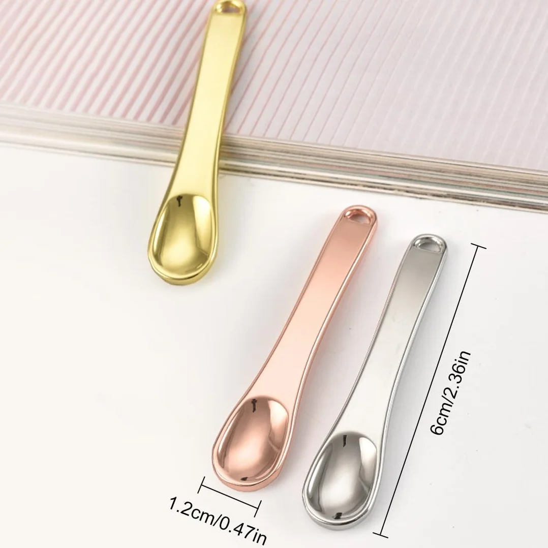 WeddHuis 9 Pezzi Mini spatola per trucco in metallo - viso spatola per maschera, crema e lozioni idratanti per la cura della pelle e l'applicazione cosmetica del viso