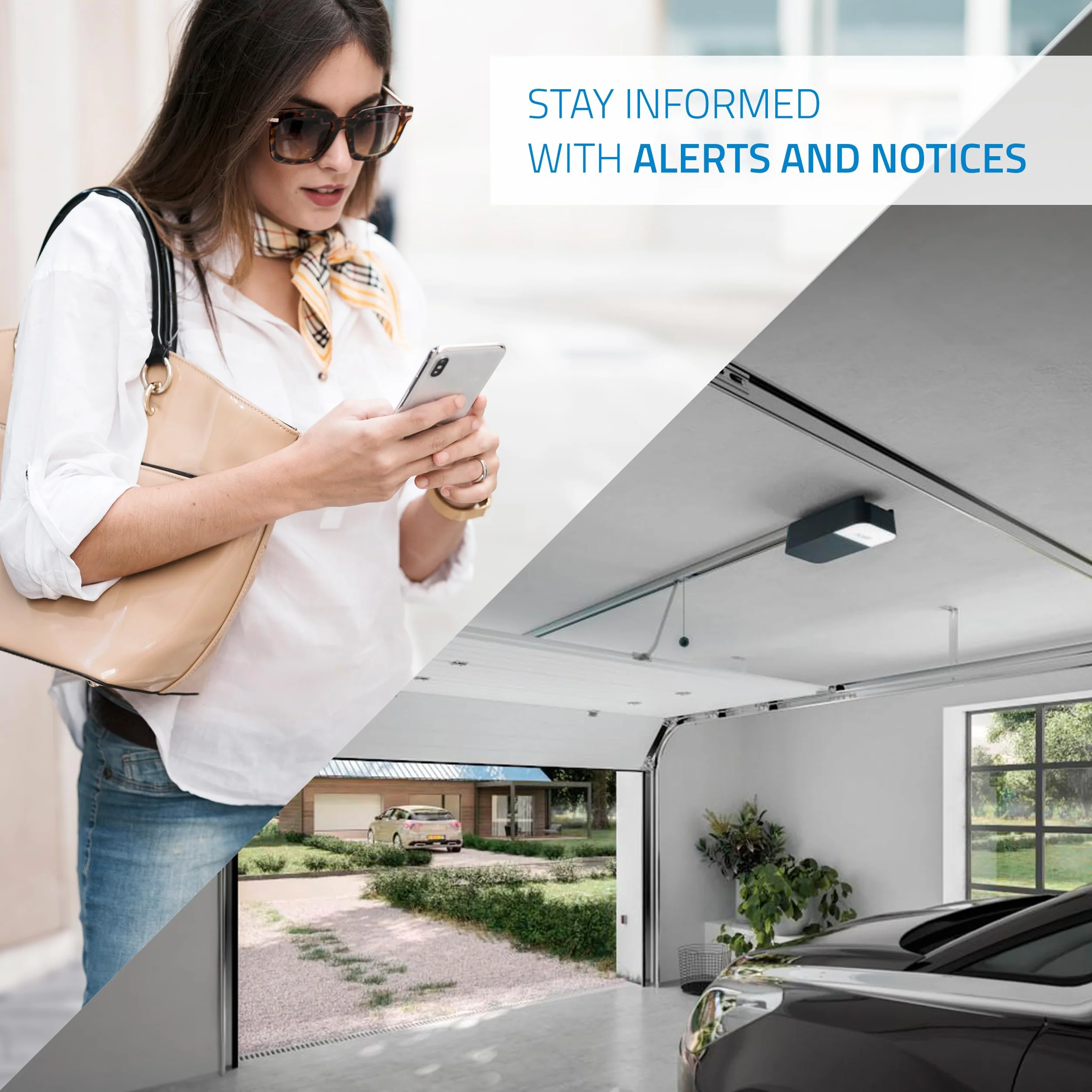 NIVIAN Controller WiFi per motore Porta del Garage, Compatibile con Alexa e Google, App Tuya/SmartLife