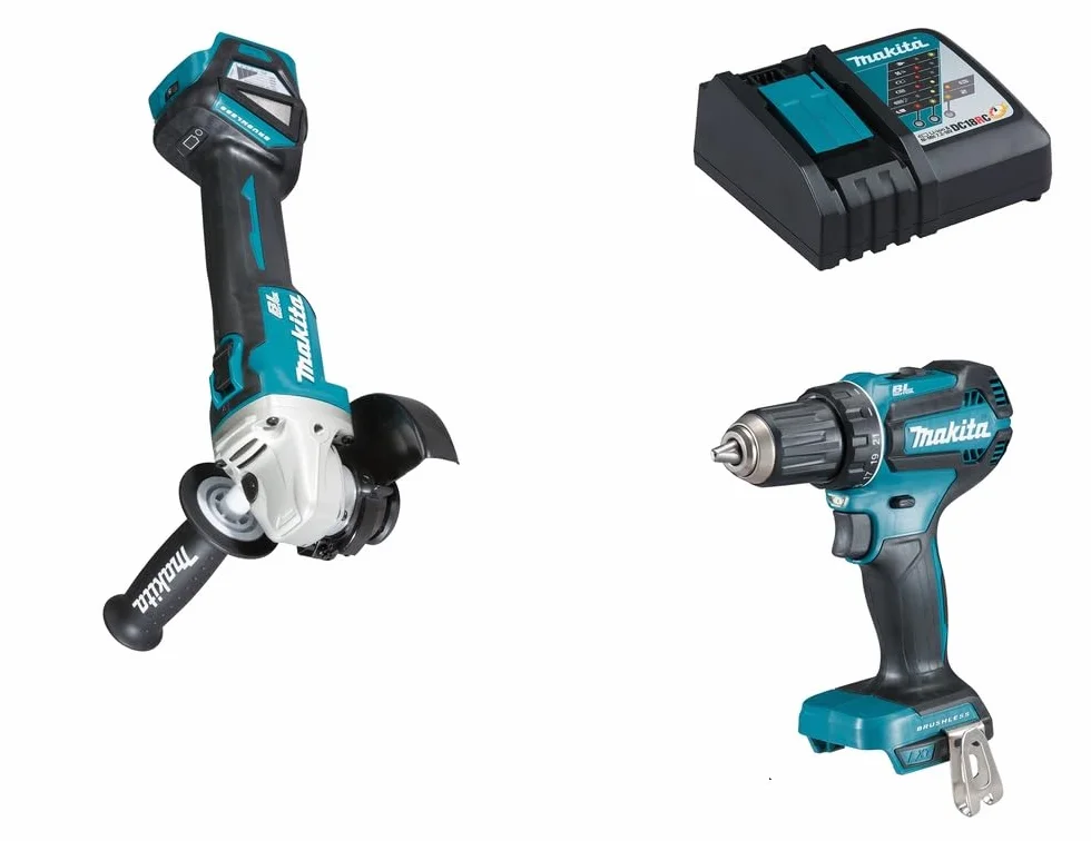 Makita DLX3179TX1 Kit combinato utensili a batteria 18V 5.0Ah 2 batterie + caricatore borsa trasporto