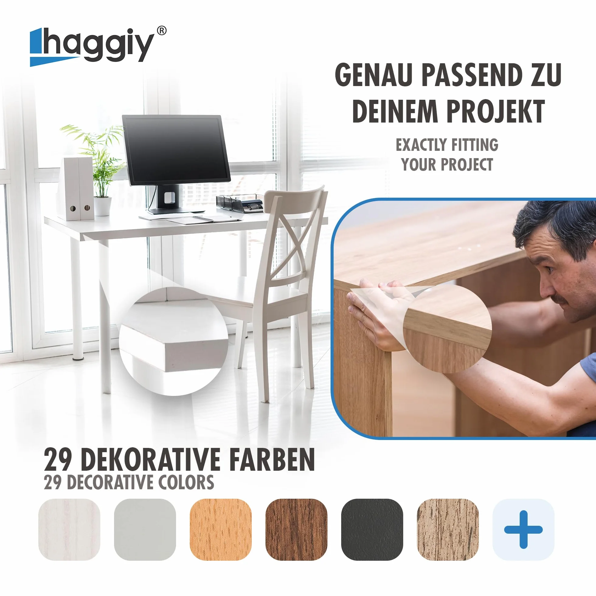 nastro per bordi autoadesivo in melammina 18 mm x 5 m bordo impiallacciato per mobili ripiani pannelli in legno bianco