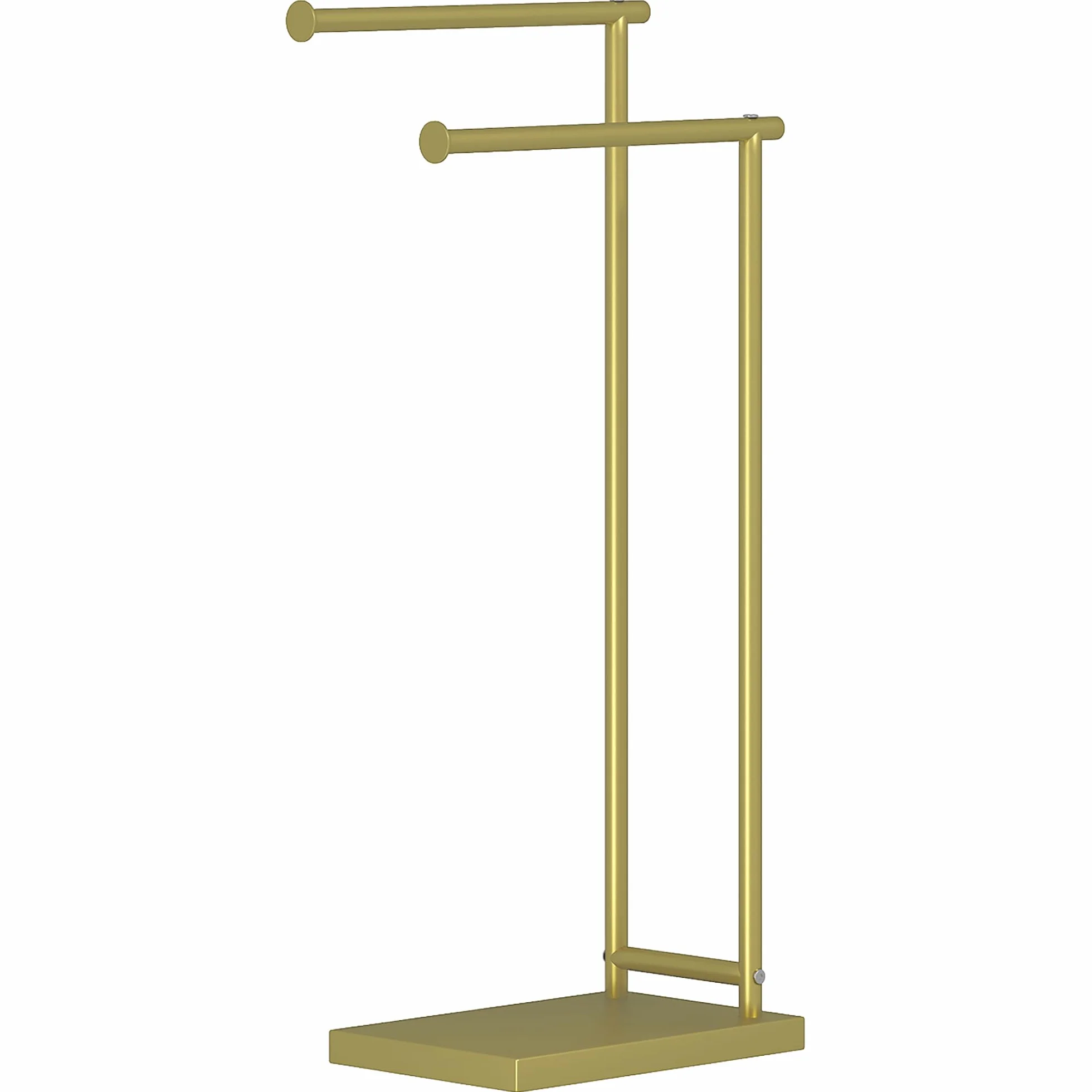 HOMCOM Portasciugamani da terra a 2 livelli scala da bagno metallico 35,5 x 20 x 78 cm oro