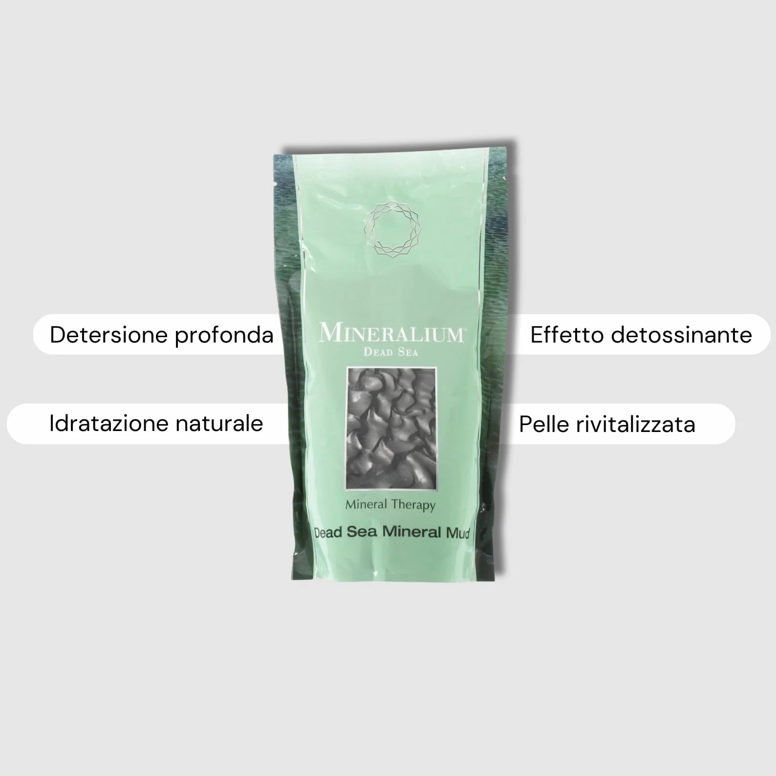 Fango Nero Purificante del Mar Morto Ricco di Minerali - Detossifica e Rivitalizza la Pelle - Magnesio, Potassio, Calcio - Senza Siliconi, Parabeni né Coloranti - 500ml
