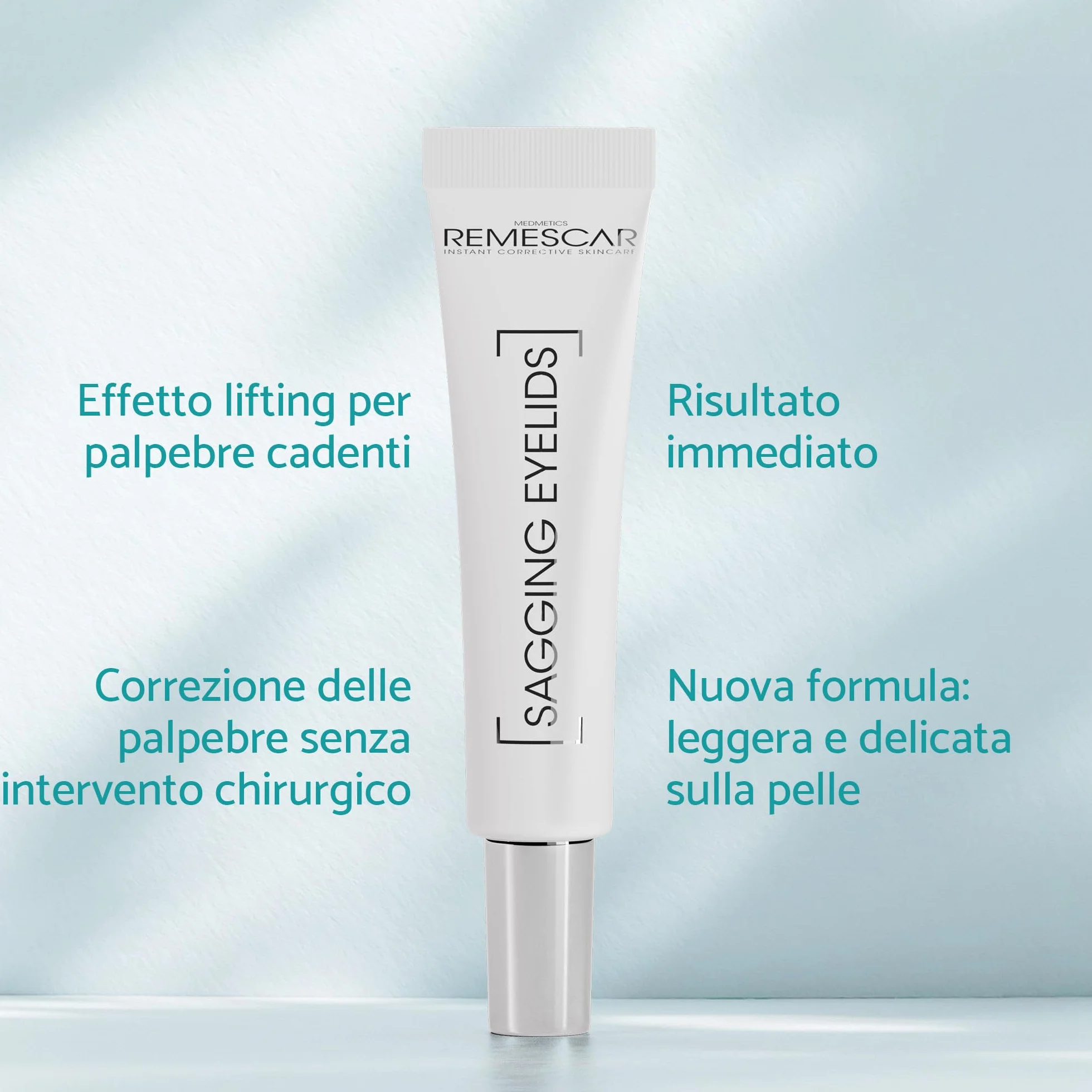 Remescar Palpebre Cadute 8ml - Crema Effetto Lifting Per Ridurre le Borse Clinicamente Testata - Crema Occhi