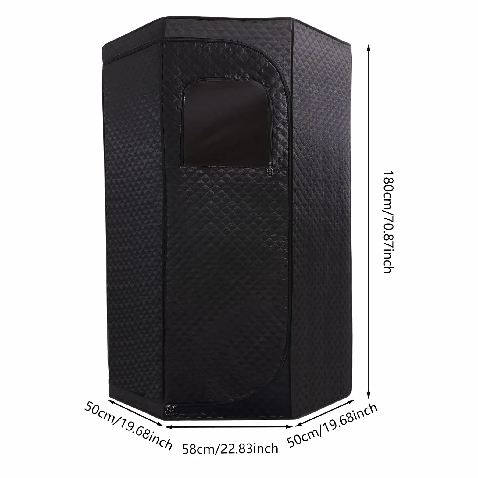Tenda sauna a vapore infrarossi con sedia pieghevole e caldaia 1500 W per casa e spa