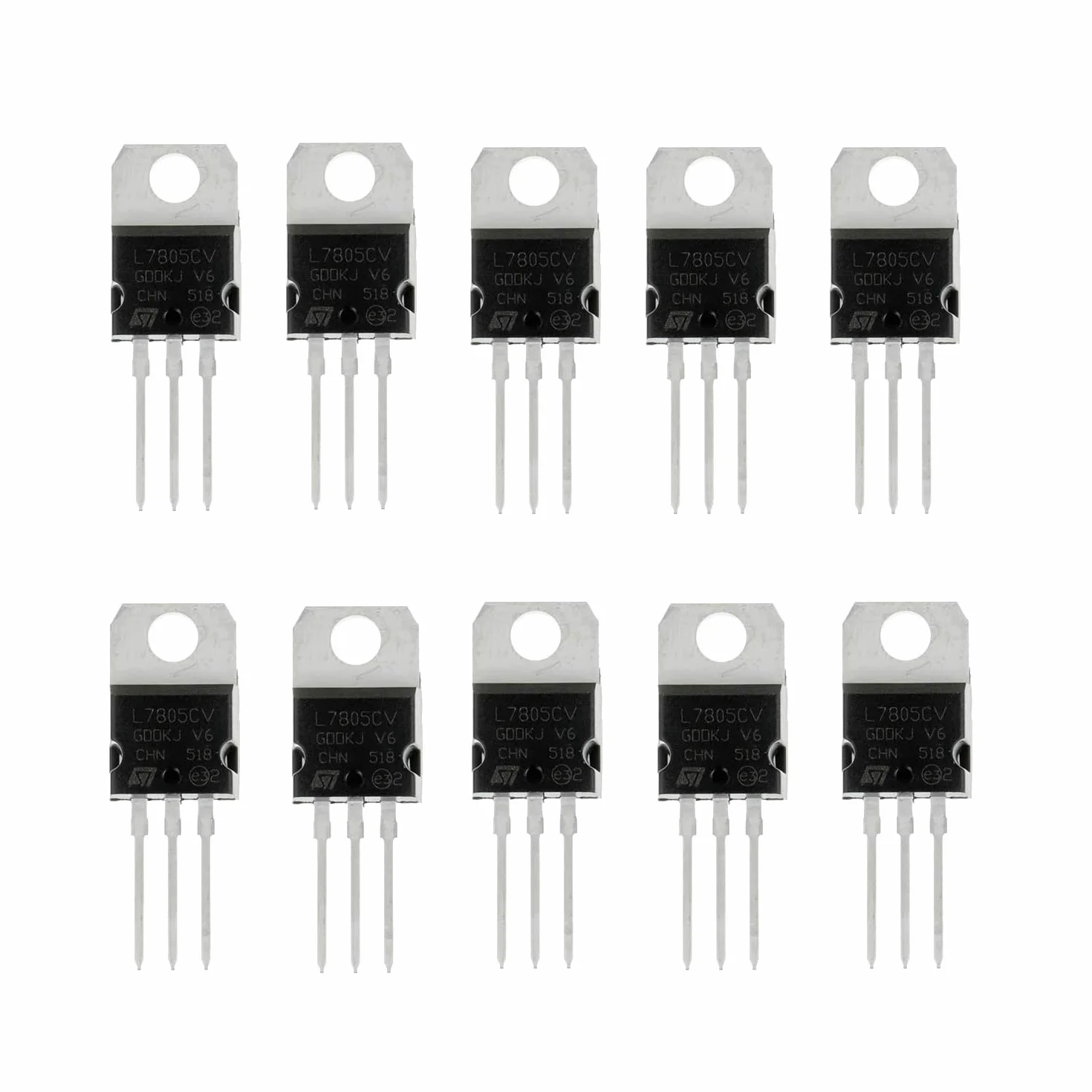 Regolatore di tensione L7805 LM7805 7805 +5V 1.5A All'ingrosso 10 pz
