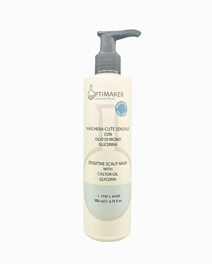 Maschera Rigenerante per Cute Sensibile con Olio di Ricino e Acido Salicilico, Nutriente e Idratante, per Capelli Secchi e Danneggiati