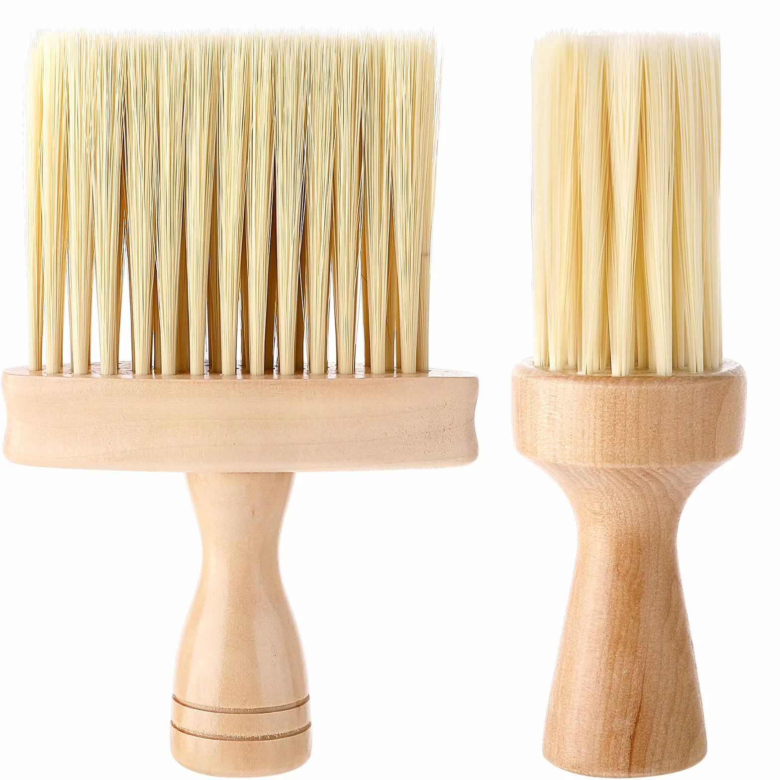 Spazzola professionale per spolverare il collo del barbiere, 2 pezzi, spazzola professionale per tagliare i capelli da barbiere, per spolverare i capelli intorno alla scollatura e alle orecchie dopo
