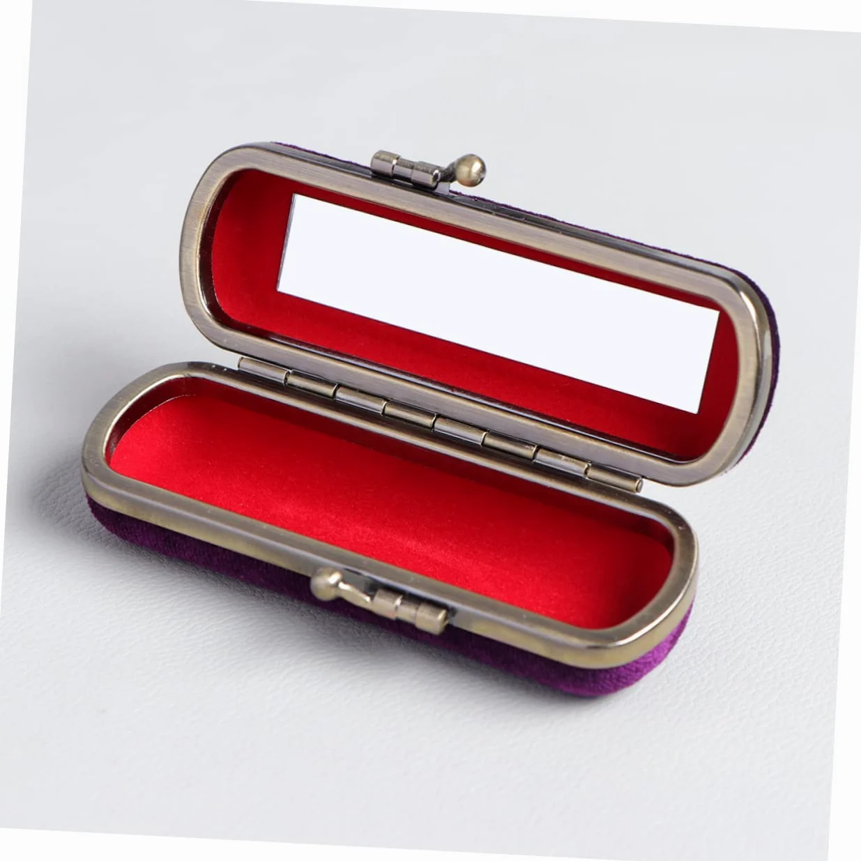 Cabilock 3pezzi Scatola Organizer Per Rossetti Retro Con Specchio Porta Lip Balm Per Cosmetici