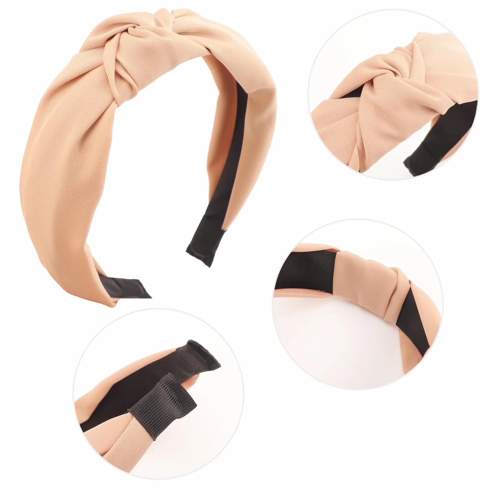 DRESHOW 4 Pezzi Fasce per Donna e Ragazze Annodato Plastica Fasce per Capelli Moda Boho Larghe Accessori per Capelli Antiscivolo