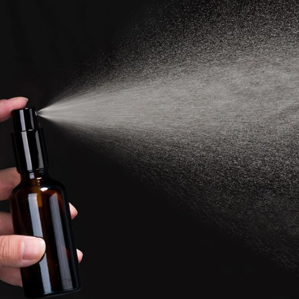 YIZHAO Bottiglie Spray Vetro 30ml, Blu Spruzzino Nebulizzatore Piccolo, per Olii Essenziali, Profumo, Pulizia, Cosmetici, Viaggio, Farmacia - 6 Pcs