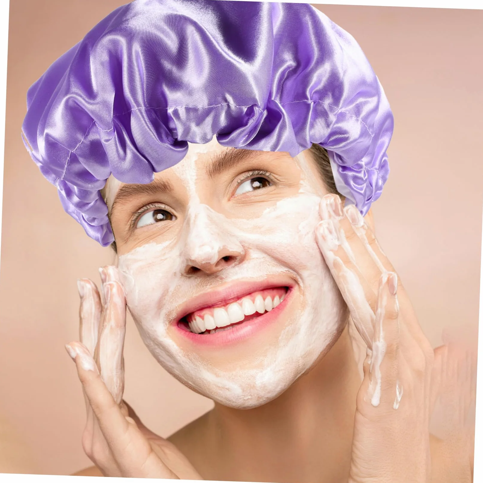 Healeved 6pezzi Cuffie Doccia Impermeabili Per Donna Da Regolabili e Riutilizzabili Per Spa Bagno e Trattamenti Di Bellezza Adatte Lunghi e Ricci