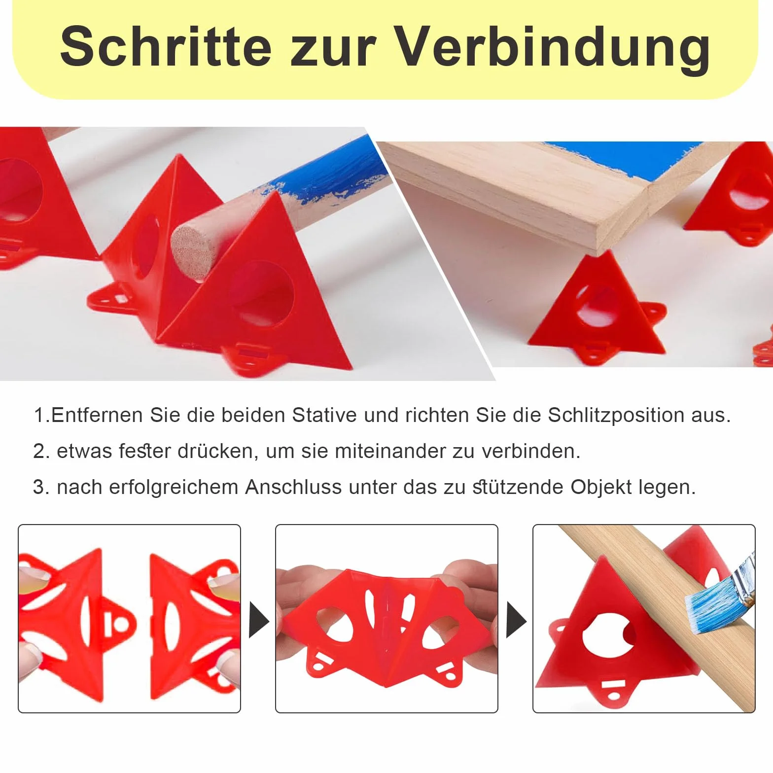 Supporti a Piramide 30 Pezzi Plastica Rosso per Verniciatura, Mini Cono Stand Set Artigianato