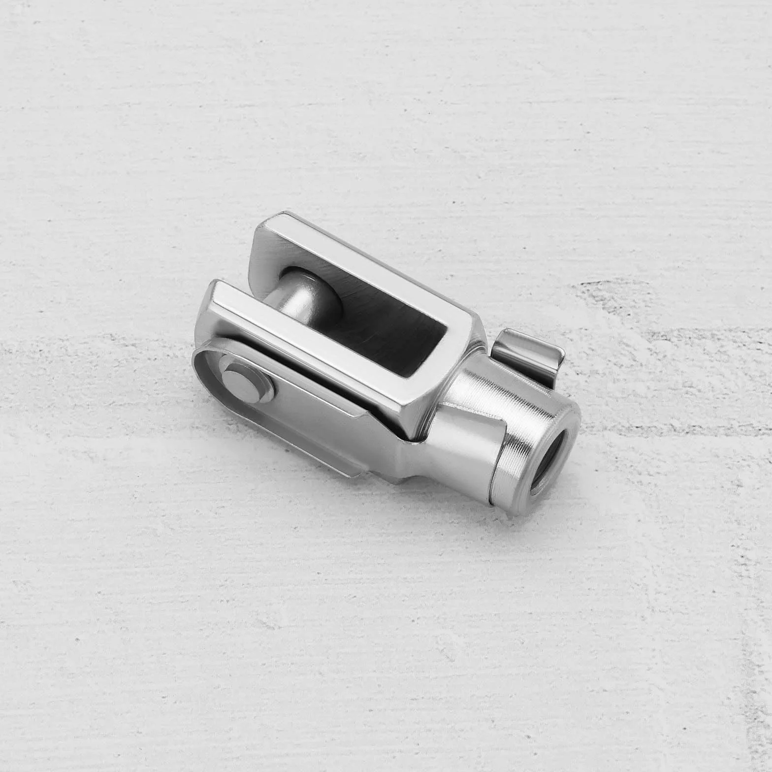 Connettore a Y in acciaio zincato M8 x 1,25 filettatura 42 mm per cilindro pneumatico forcella giunto con perno a molla