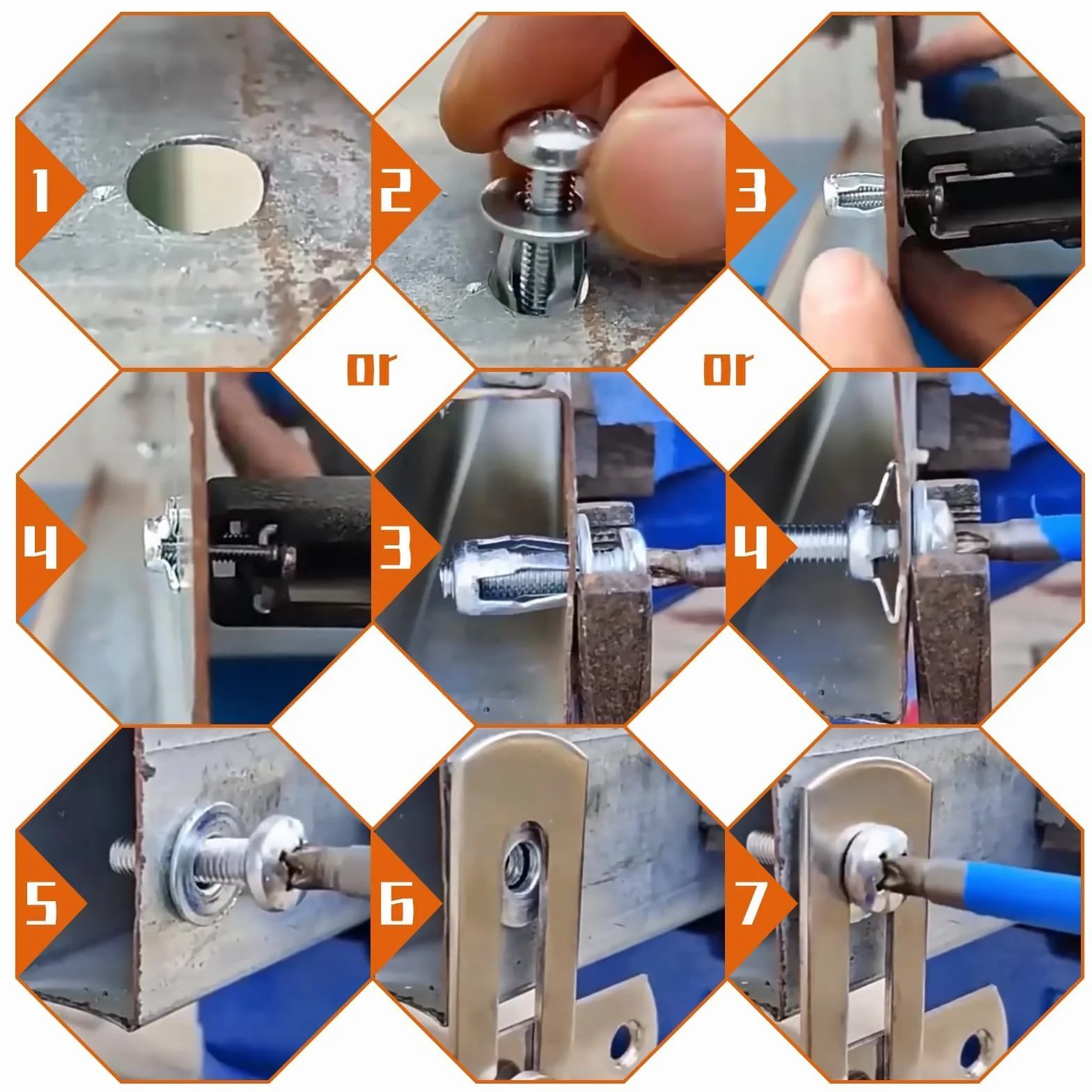 Ancoraggi Metallo Cavi M4x20 15 Pezzi Kit Fissaggi Pareti Sottili