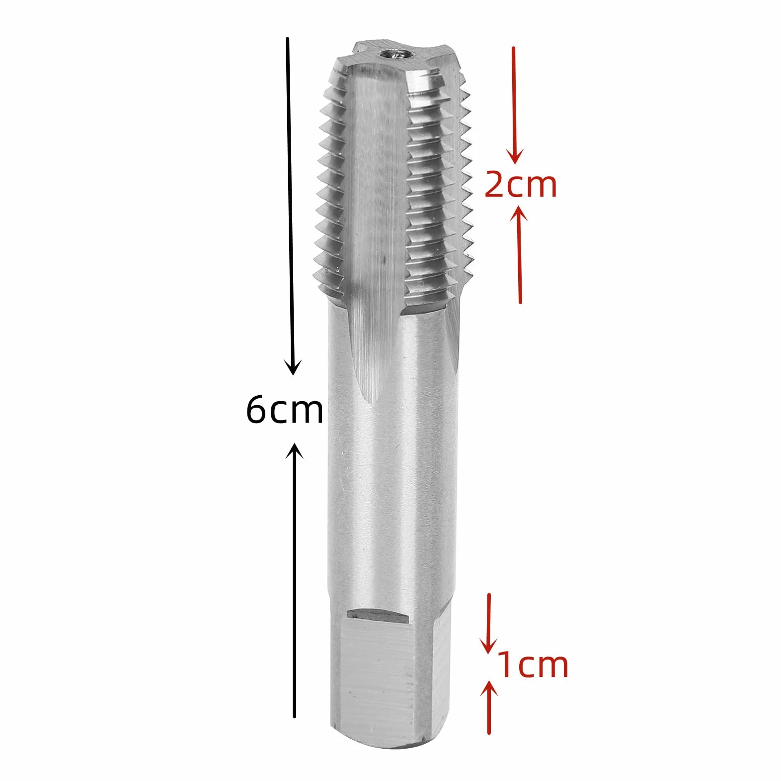 Acciaio ad Alta Velocità Maschio per Filettatura 1/4 Pollice 18 Denti 6 cm per Acciaio Inossidabile