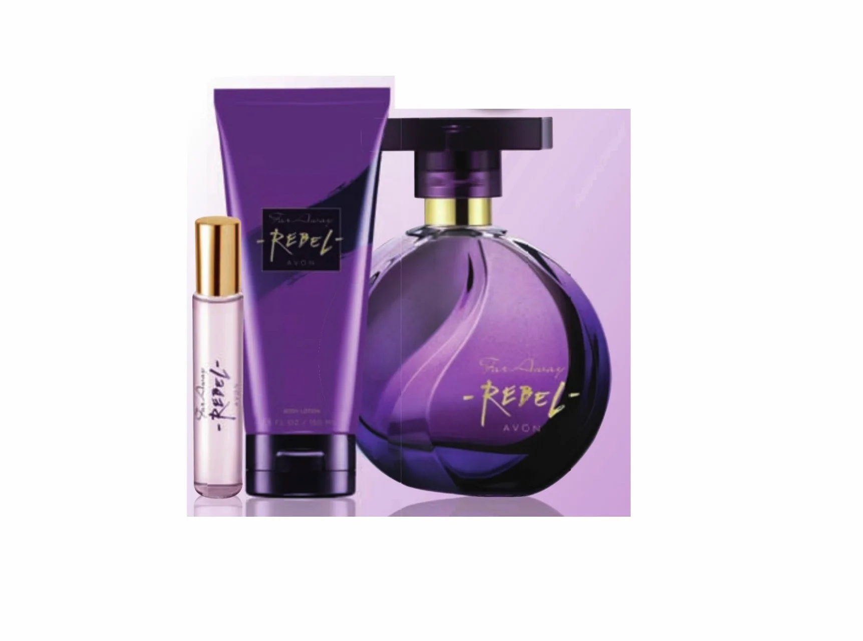 - Far Away Rebel Eau de Parfum 50 ml, e lozione per il corpo, 10 ml.