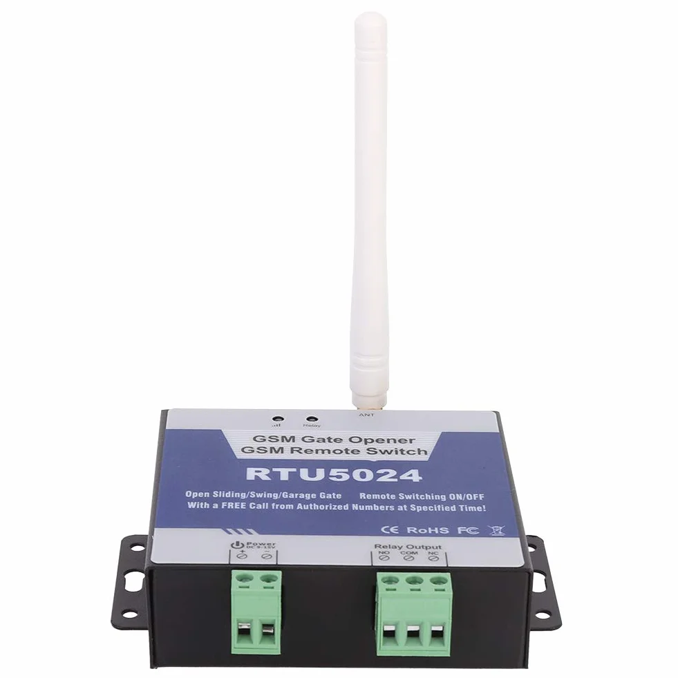 Apricancello GSM RTU5024 Telecomando Universale Interruttore Relè DC 9-24V Apriporta Senza Fili Per Porta Garage