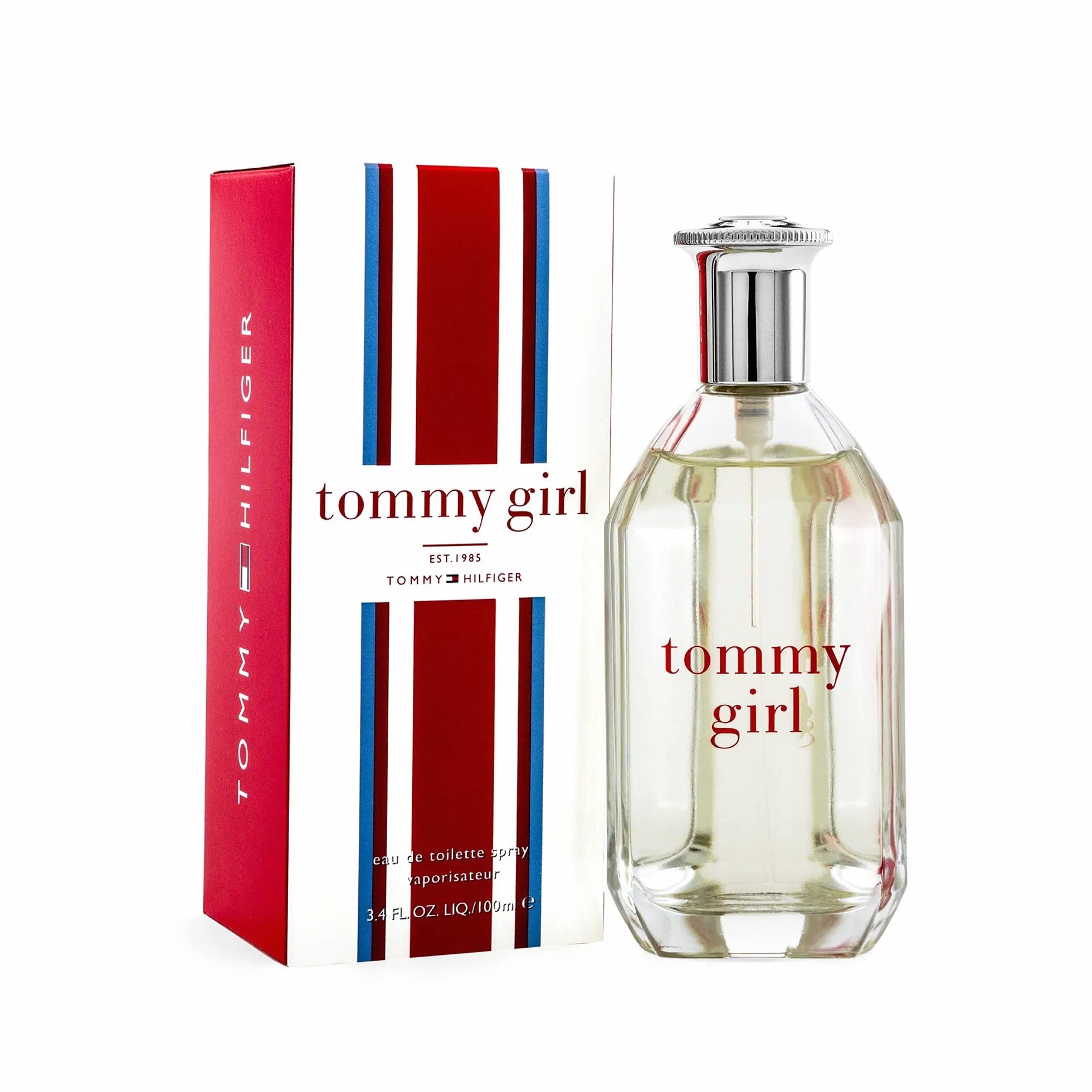 Tommy Hilfiger – Eau de Toilette Tommy Girl – 100 ml – Profumo Donna – Fragranza Floreale Fruttata – Fragranza Floreale Molto Fresca con Note Fruttate – Flacone di Vetro Trasparente