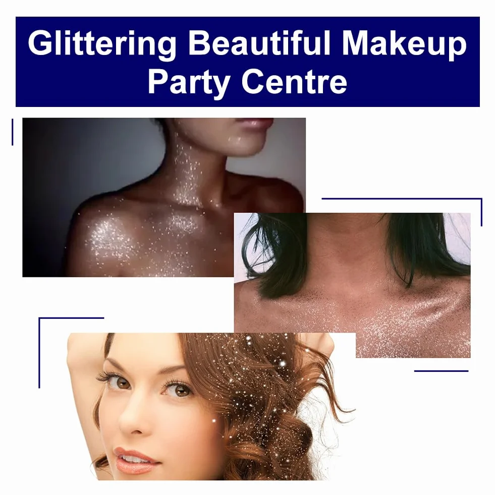 Glitter Body Spray Luccicante for Hair, Powder - 60ml for Halloween, Christmas, Festival, Club and Parties