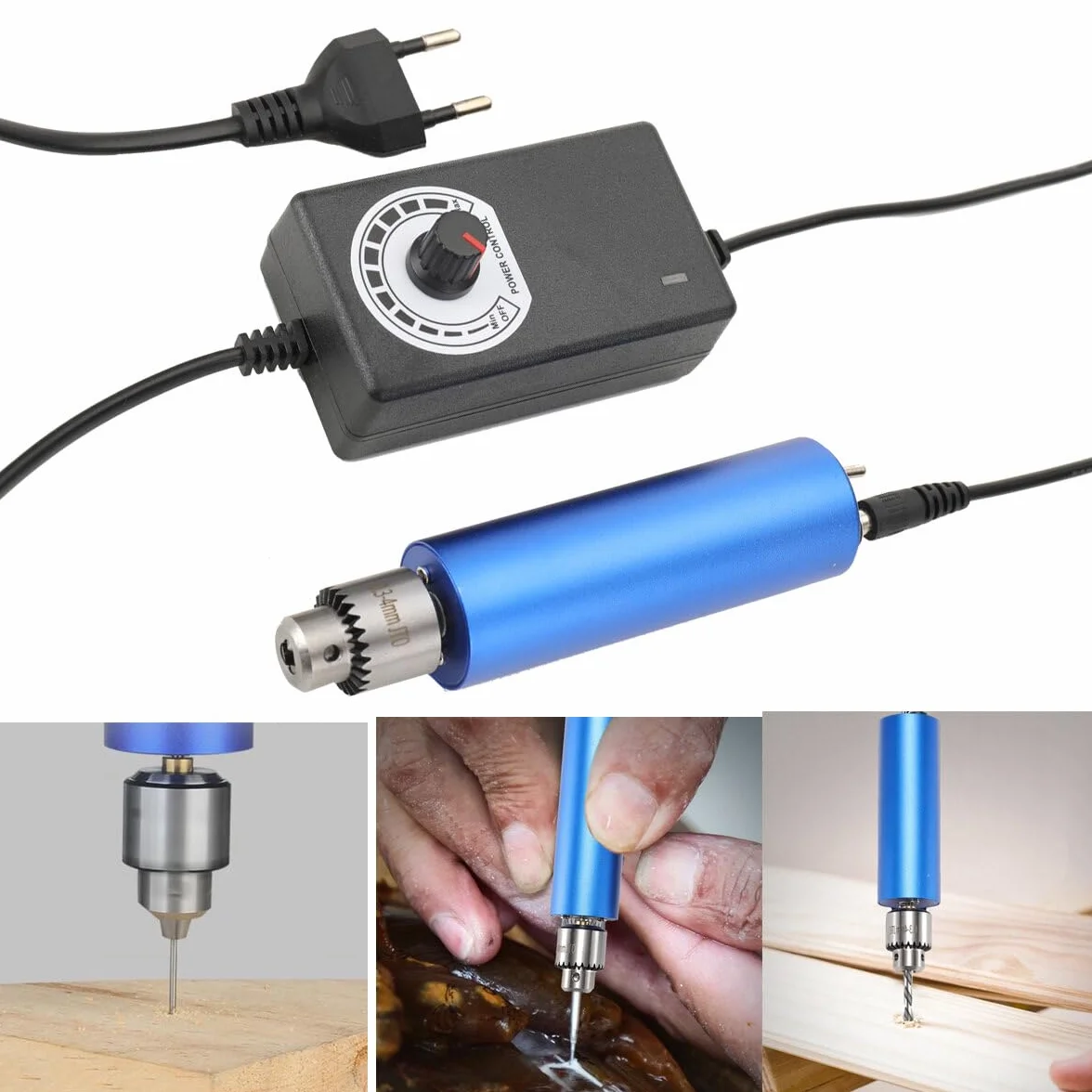 Mini trapano elettrico 13000 giri/min mandrino 0,3-4 mm per gioielli fai da te