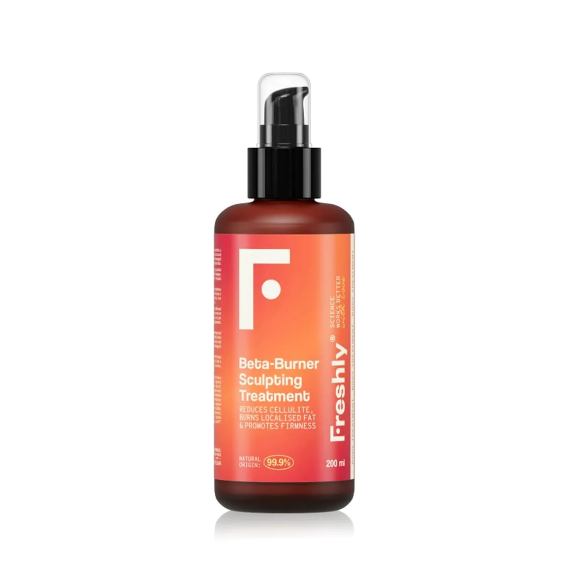 Freshly Cosmetics Beta-Burner Sculpting Treatment, crema per il corpo anticellulite, 200 ml, formula naturale per una pelle più morbida ed elastica