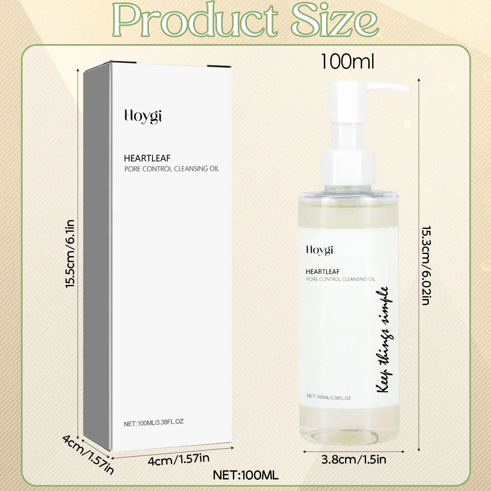 Heartleaf Pore Control Cleansing Oil 100 ml, Olio Detergente Viso, Pore Deep Oil Cleanser, Rimozione Quotidiana dei Punti Neri, Adatto a Tutti i tipi di Pelle