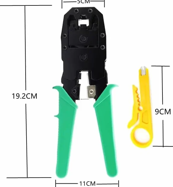 SQUADO Pinza Crimpatrice RJ11 RJ12 RJ45 8P 6P 4P Per Cavo Ethernet Lan Rete Telefono