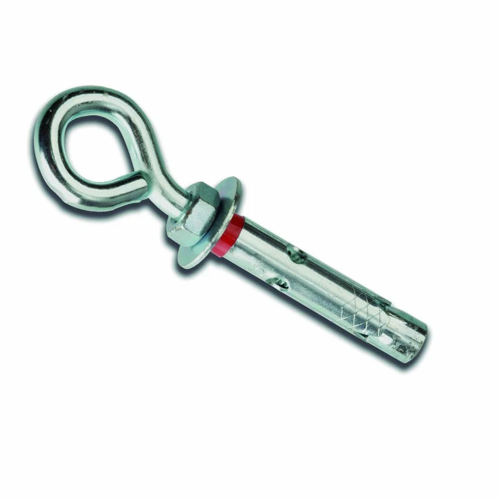 Tasselli Espansione con Anello M8-10 5 Pezzi Ganci Muro Acciaio Zincato Bianco