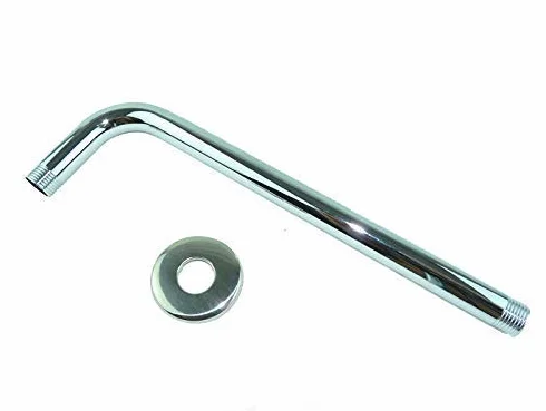 Braccio a parete in metallo cromato per soffione doccia 30cm
