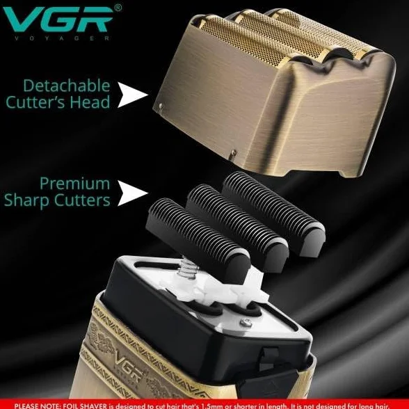 Trade Shop - Rasoio Elettrico Uomo Per Barba Capelli Corpo Tripla Testina Indipendente Vgr335 -