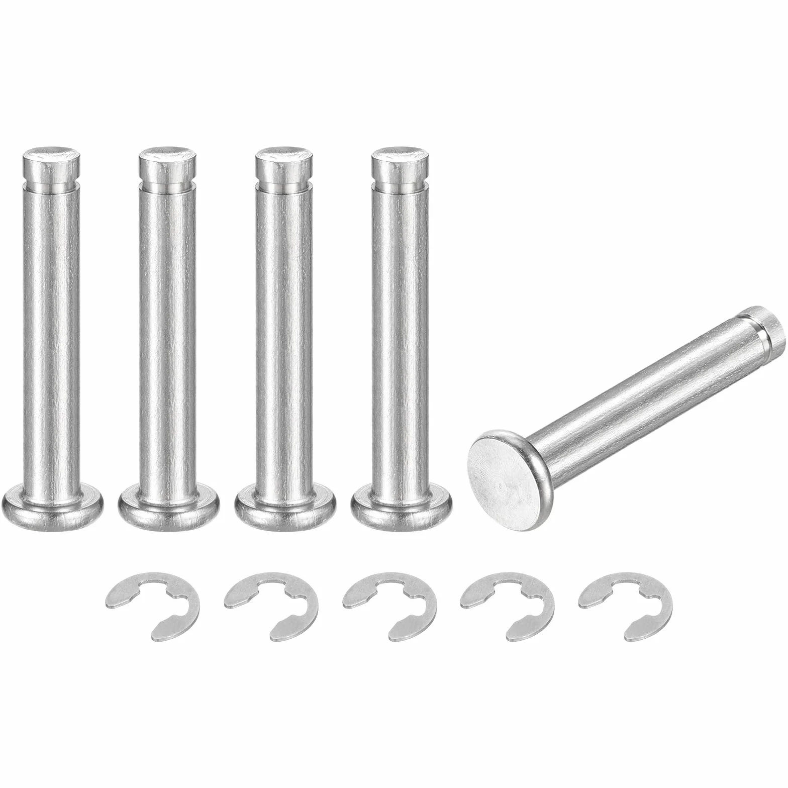 QUARKZMAN 5Set M5x30mm Perno Posizionamento Cilindrico Elastico Acciaio Inossidabile 304 Argento