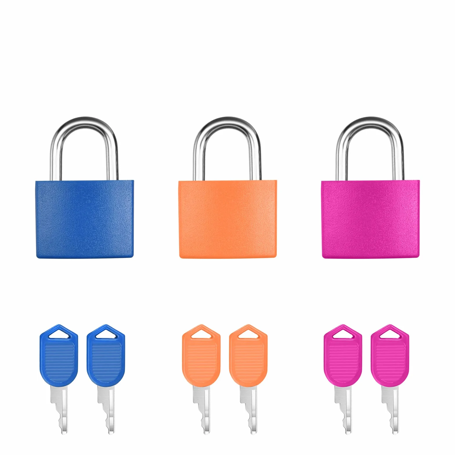 flintronic 3 lucchetti per valigie con chiave, piccolo lucchetto da viaggio in metallo colorato