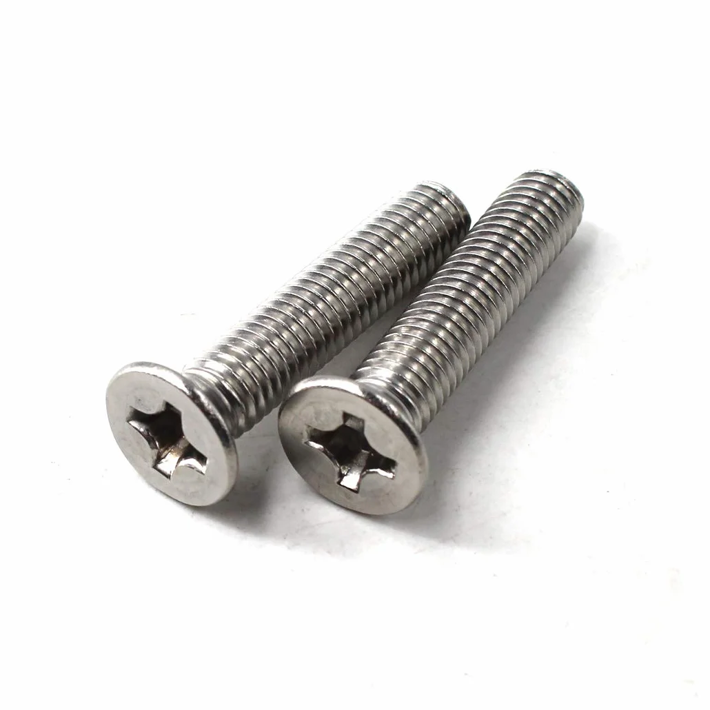 Viti M3x8mm a testa piatta in acciaio inox 304, confezione da 100