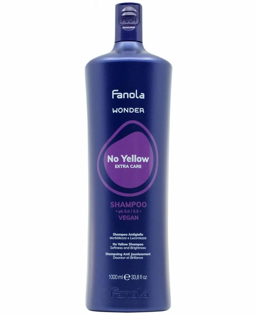 Fanola Wonder No Yellow Extra Care Shampoo, 1000 ml + Fanola Wonder No Yellow Mask 1000ml