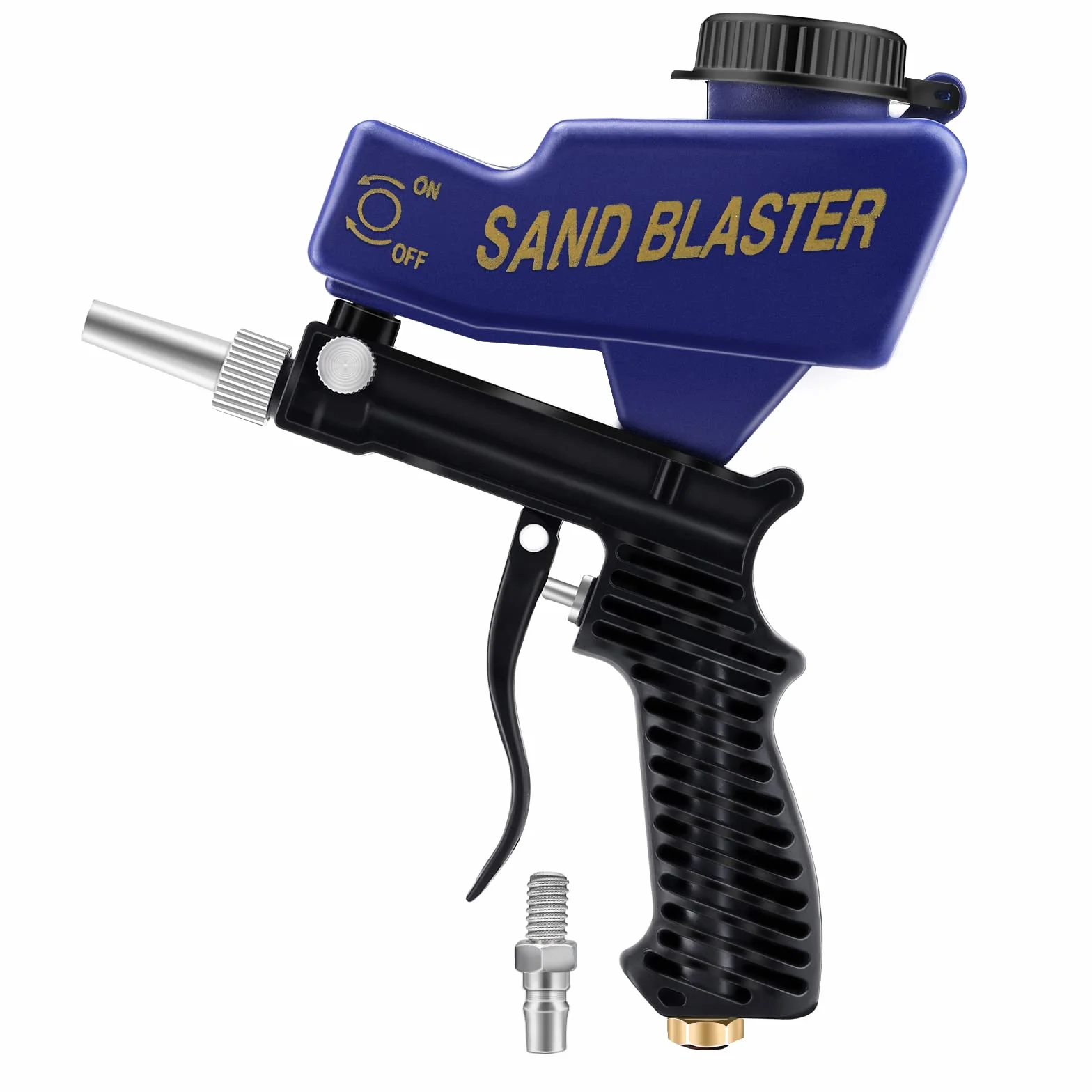 Sabbiatrice Pneumatica Professionale Pistola Sabbiatrice Portatile Multifunzione Ad Aria per Levigatura Ruggine (Blu)