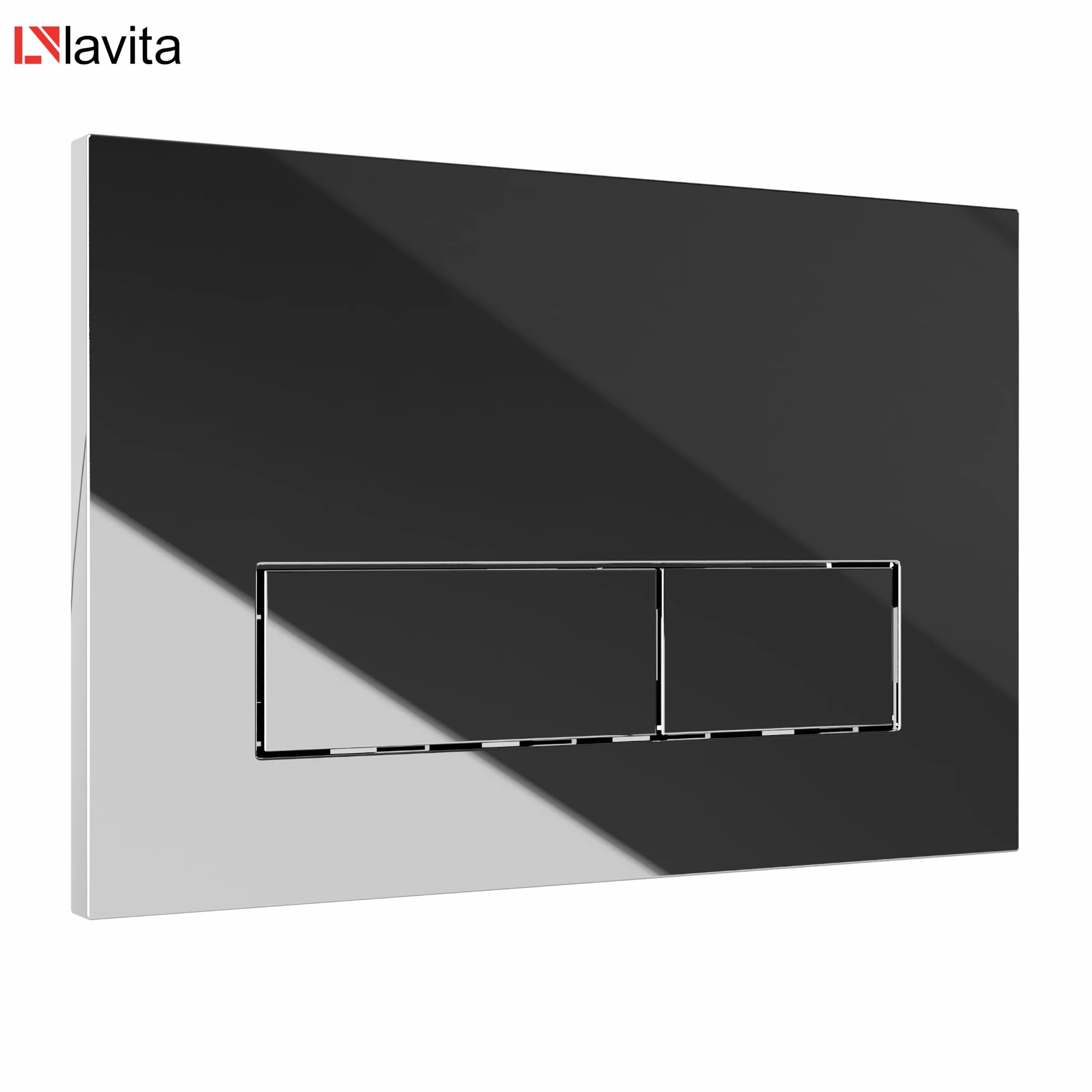 Domino Lavita elemento da parete WC sospensione placca comando RC cromato altezza flessibile 112-128 cm