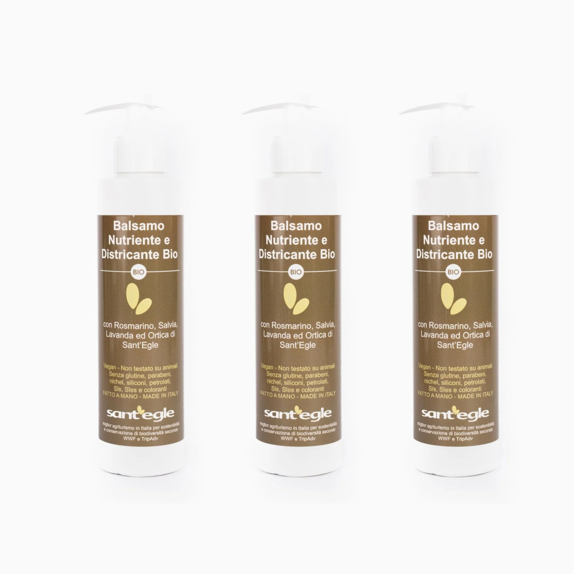 Sant'Egle Balsamo districante biologico all'ortica 200ml. (Conf. da 3) | Confezione Risparmio