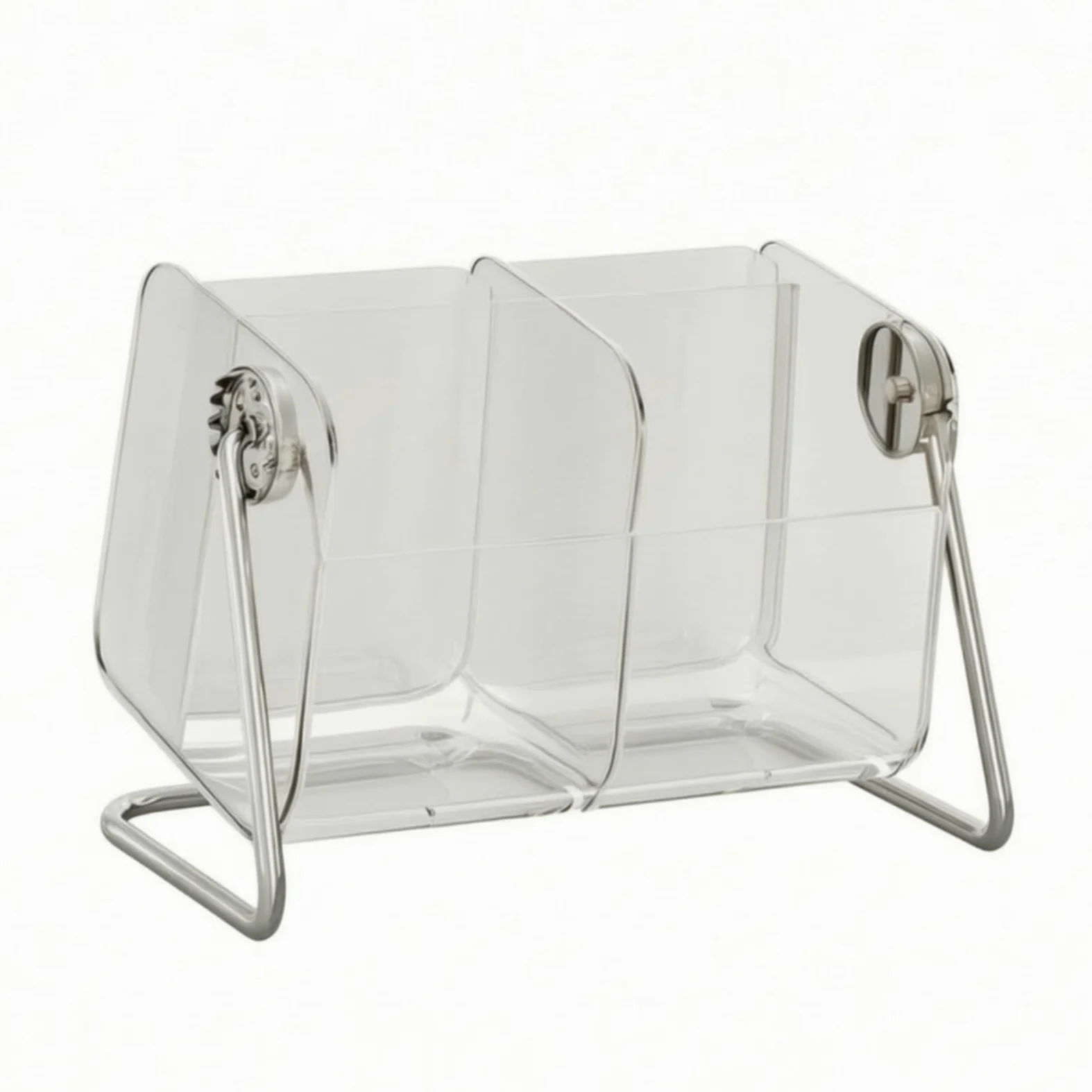 Qianly 2 Pezzi Porta Pennelli da Trucco con Supporto Acrilico Organizzatore Salvaspazio Contenitore per Appassionati di Makeup