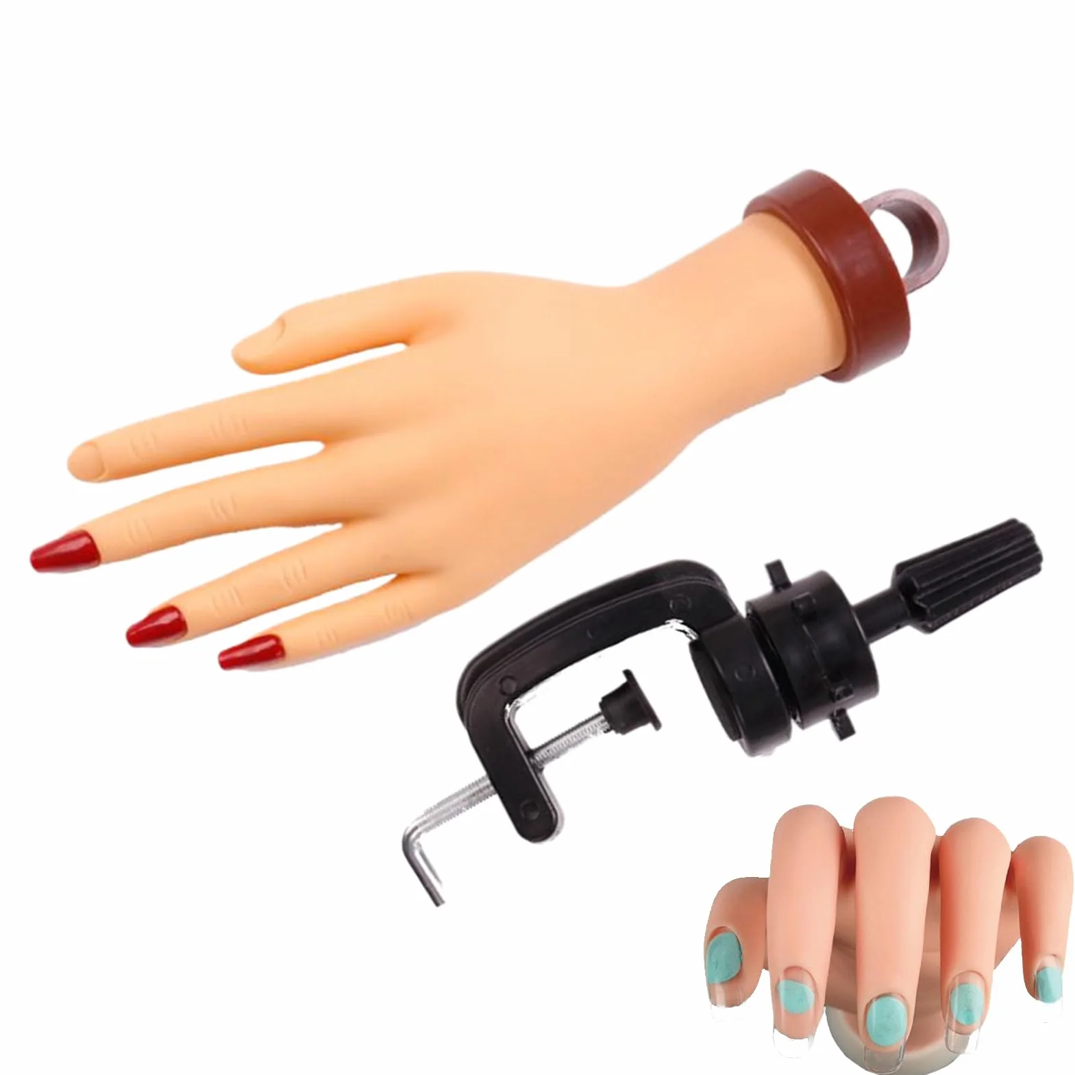 Mano Di Pratica Per Ricostruzione Unghie | Strumento Per Dimostrazione Pratica Unghie Finto | Modello Manicure Realistico Per Formazione Principianti Artisti Beauty Salon