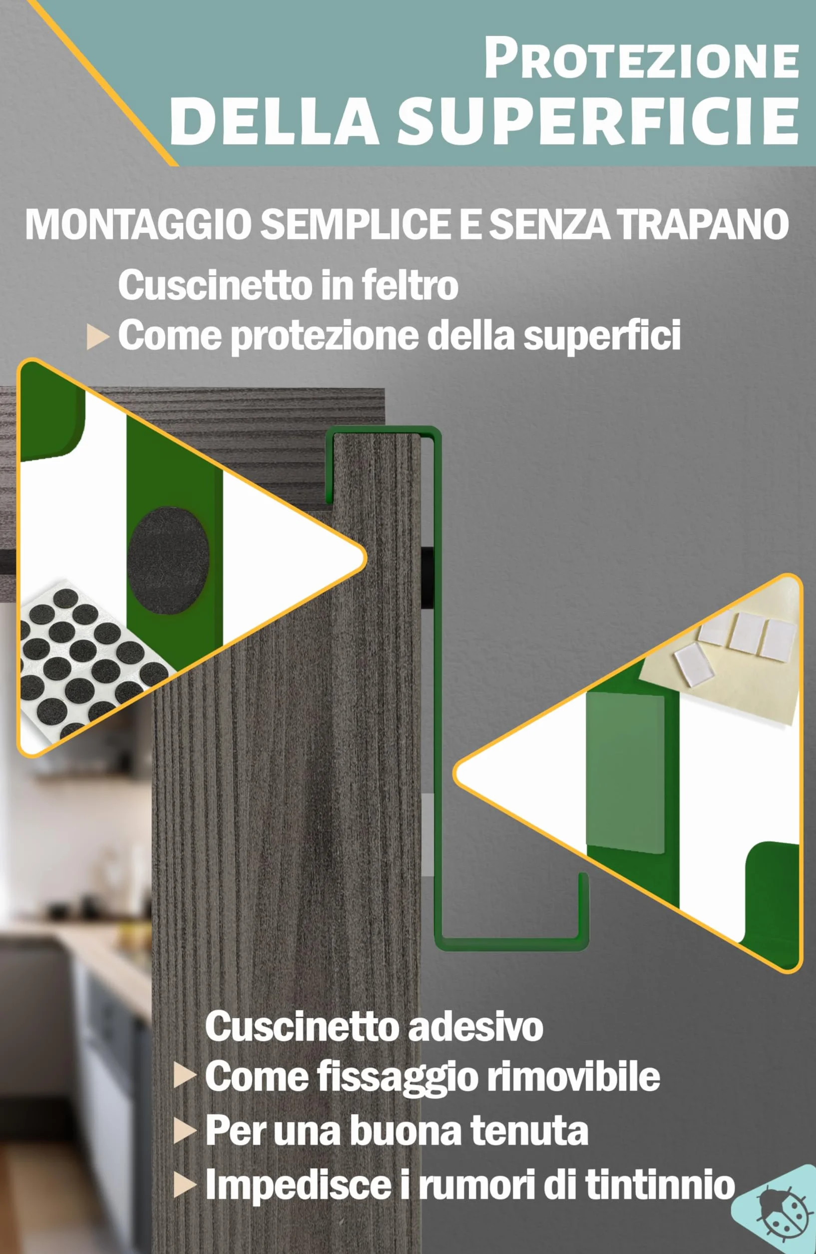 Menz Appendiabiti da Porta Colorato Set 10 Pezzi Ganci Antiruggine Universali