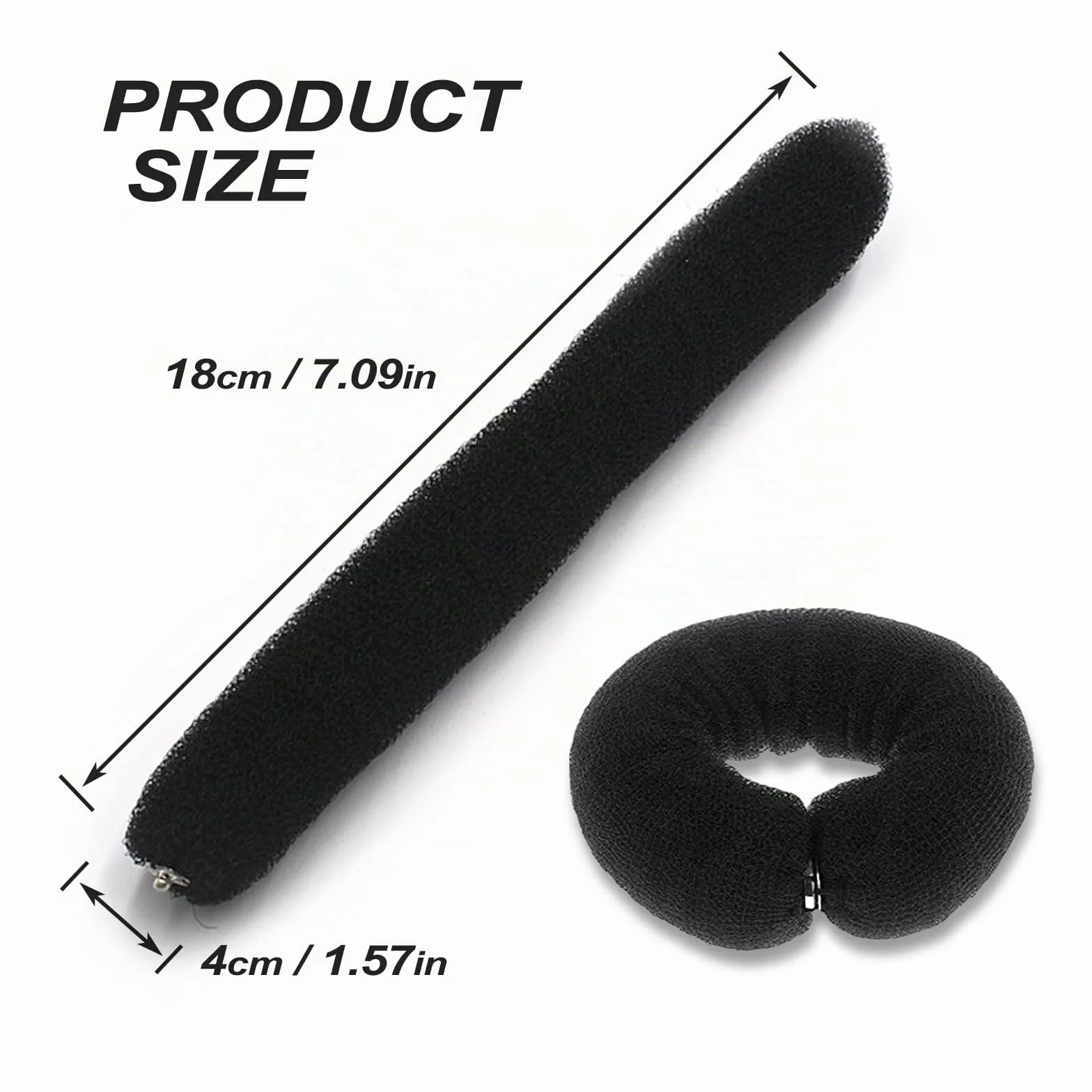Srup 4 Pezzi Ciambelle per Capell, Beige Chignon a Ciambella, Acconciature Ciambella Chignon, Chignon a Ciambella, Creatore per Pane Ciambella, per bambini, ragazze, donne (Nero, marrone, beige)