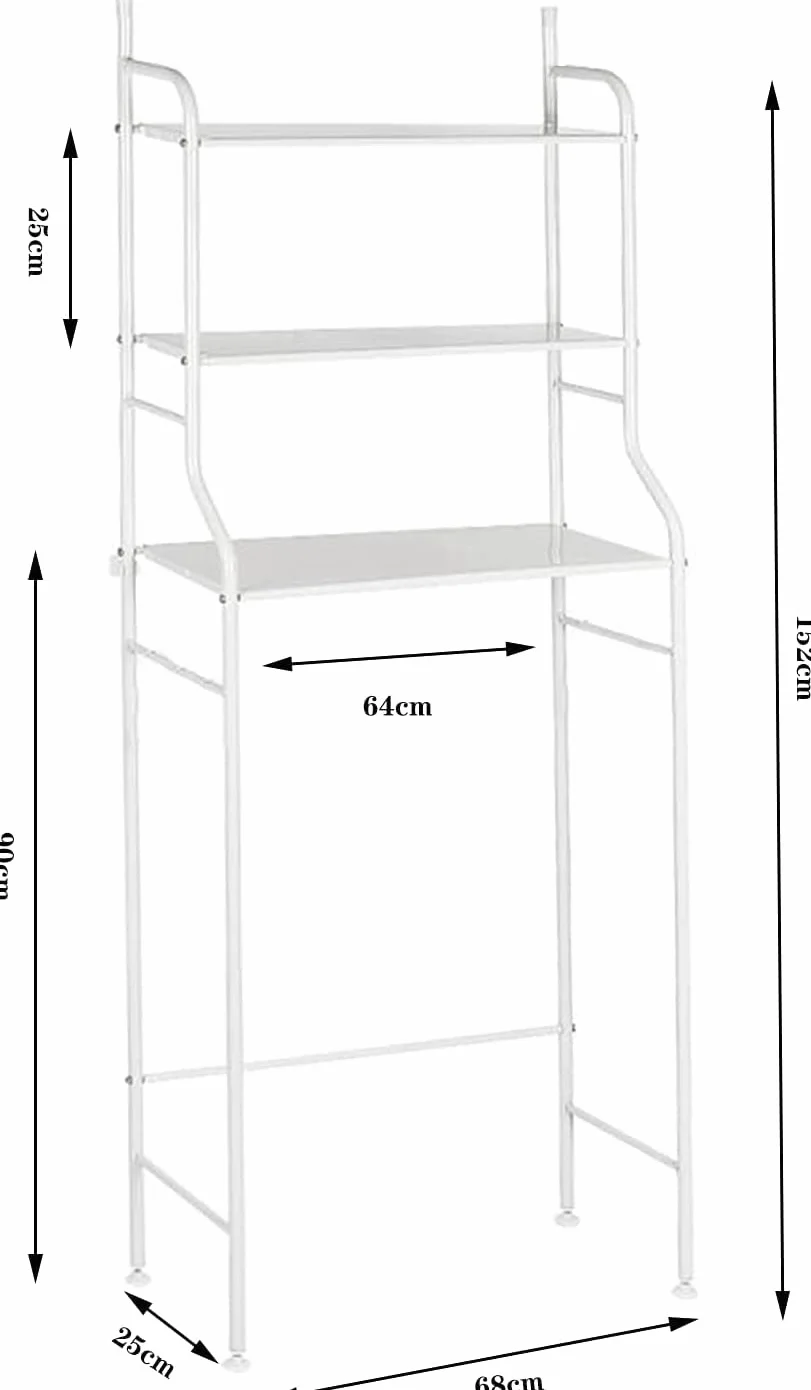 Scaffali da bagno salvaspazio forati per lavatrice