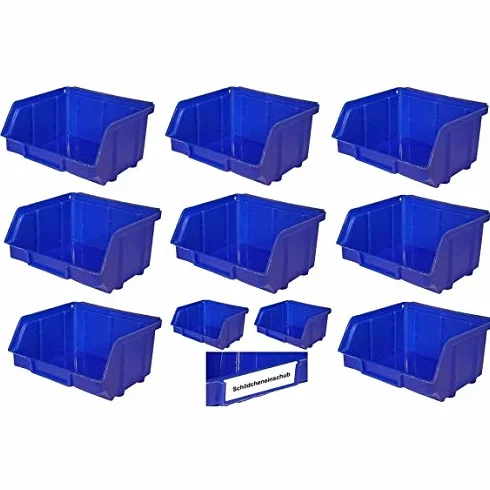 Scatole Impilabili Blu Scatola Portaoggetti Visualizzazione